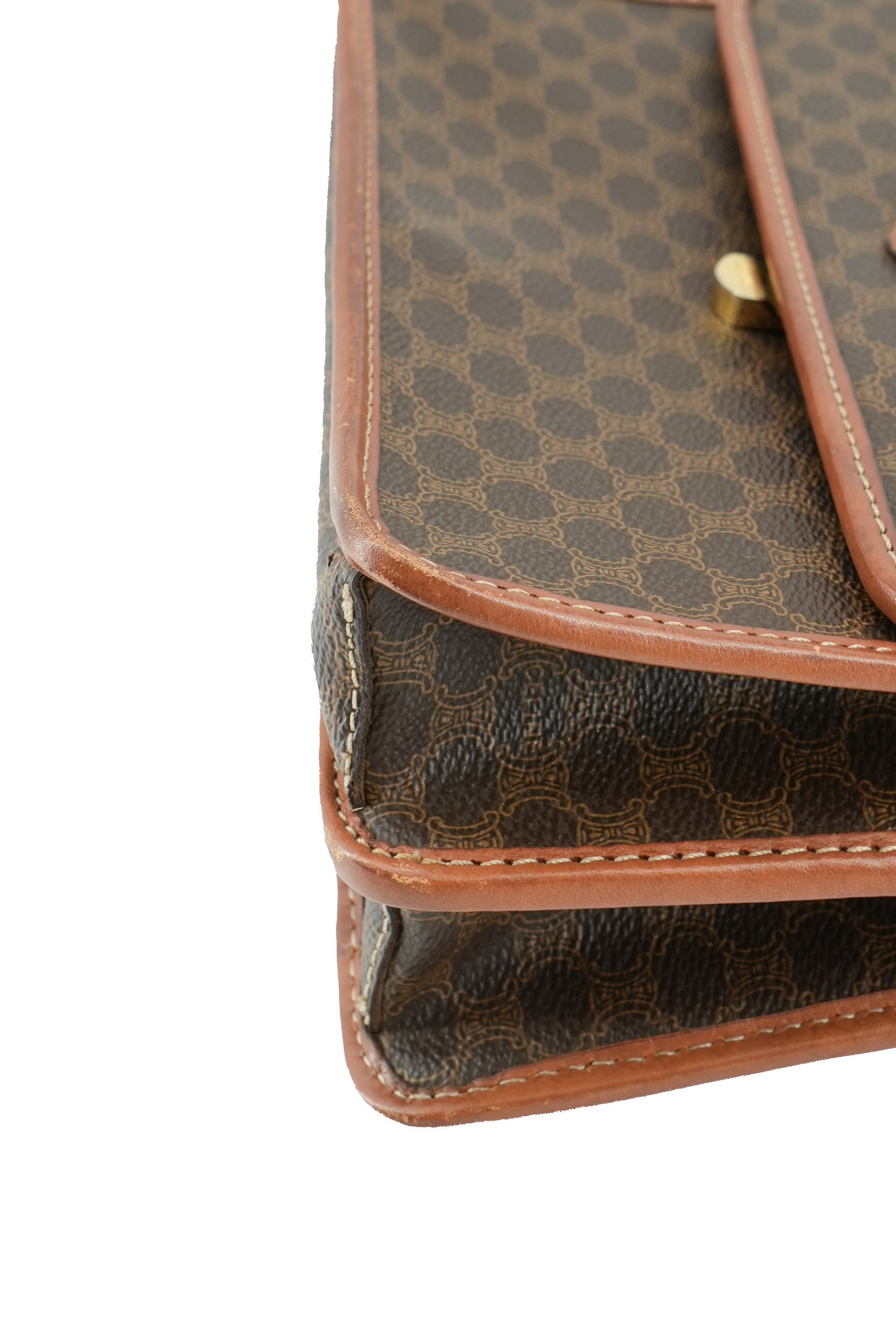 Celine vintage brown macadam wristlet M07