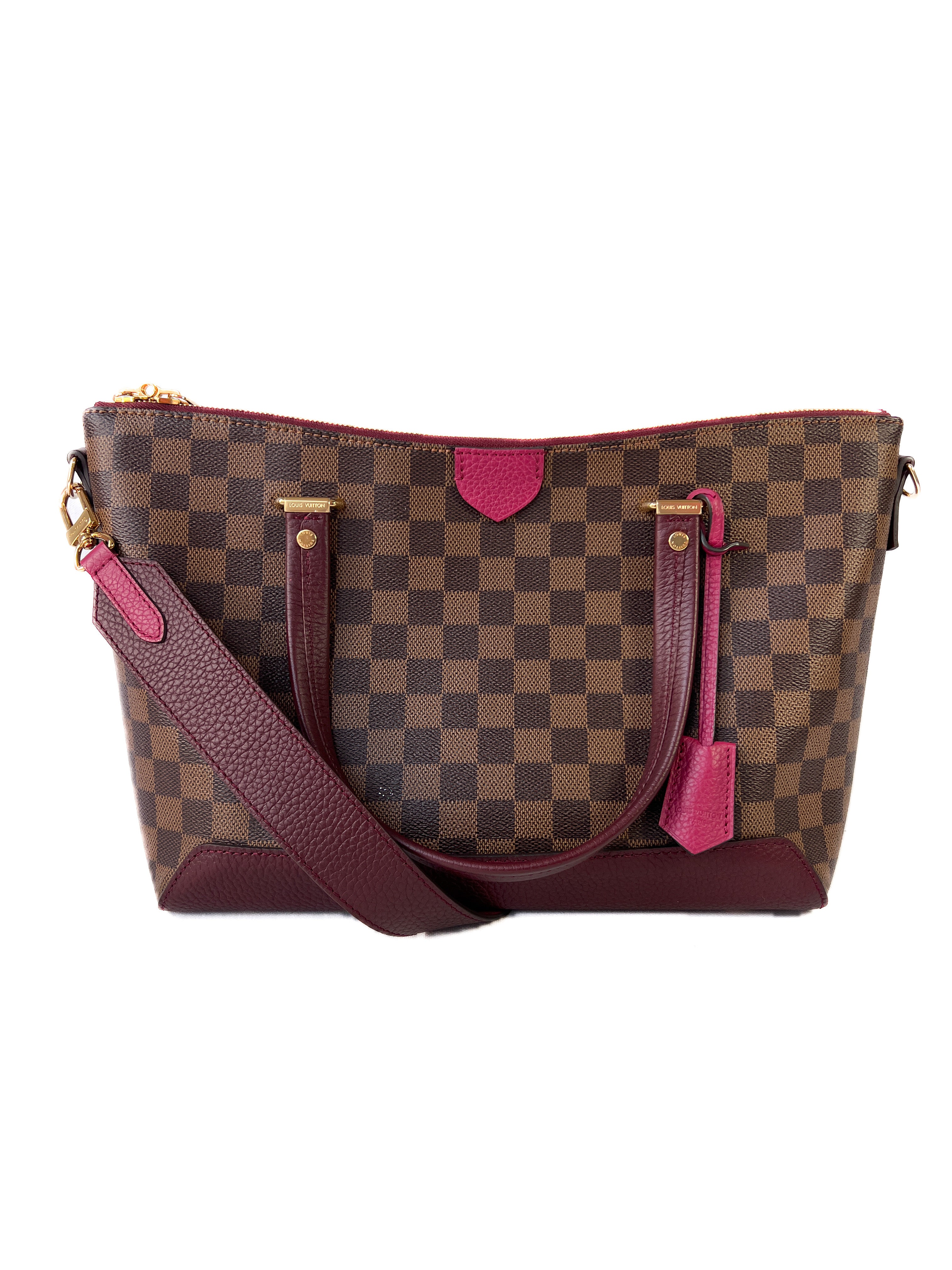 Louis Vuitton purple & pink Damier Hyde Park bag