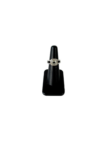 David Yurman petite Albion prasiolite diamond ring