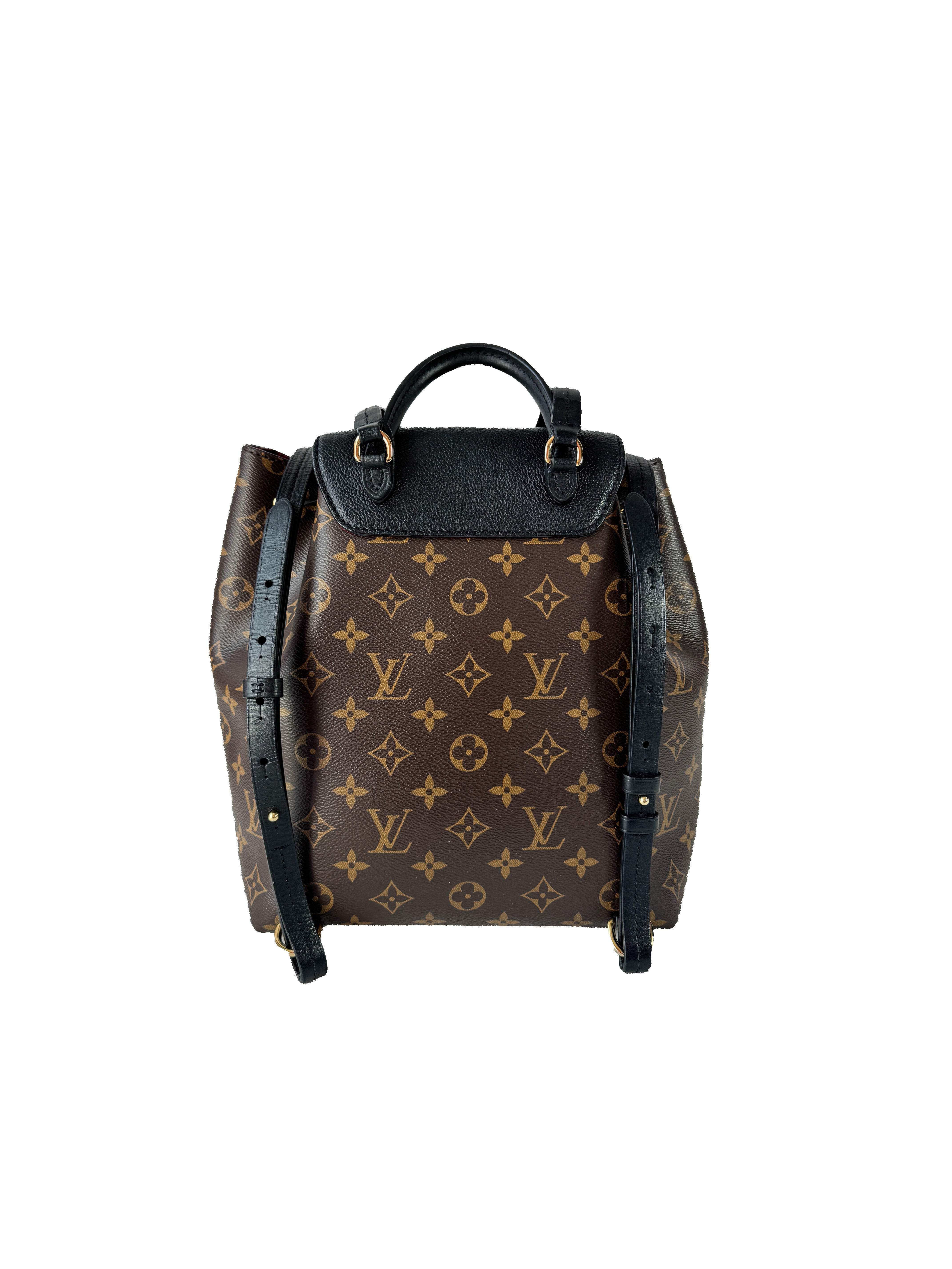 Louis Vuitton monogram Black leather Montsouris PM Backpack NM SA2280