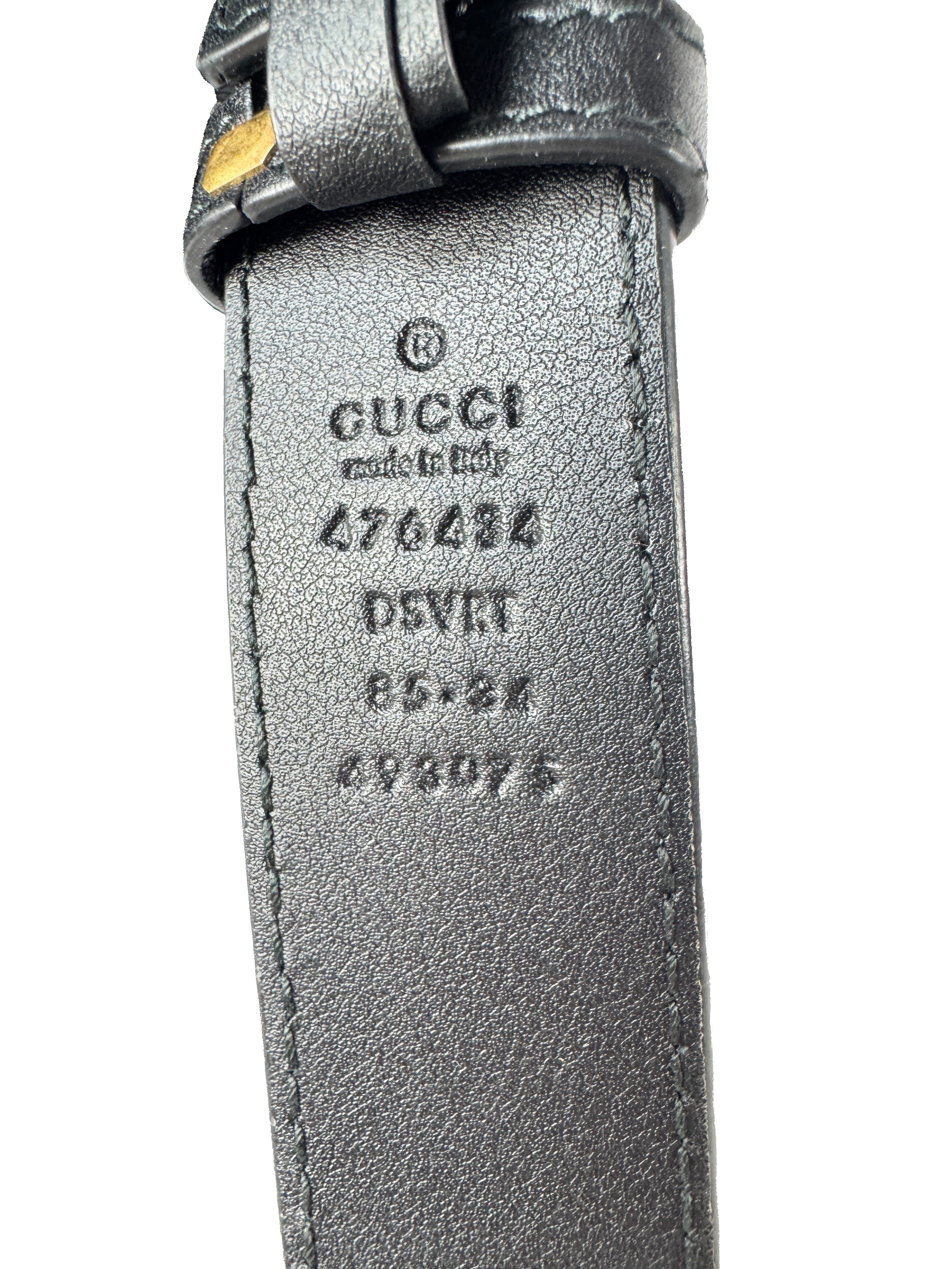 Gucci Calfskin Matelasse GG Marmont Belt Bag 85 34 Black  476434 493075