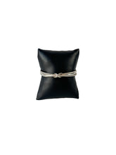 David Yurman sterling silver & diamonds crossover X cuff cable bangle current retail $975