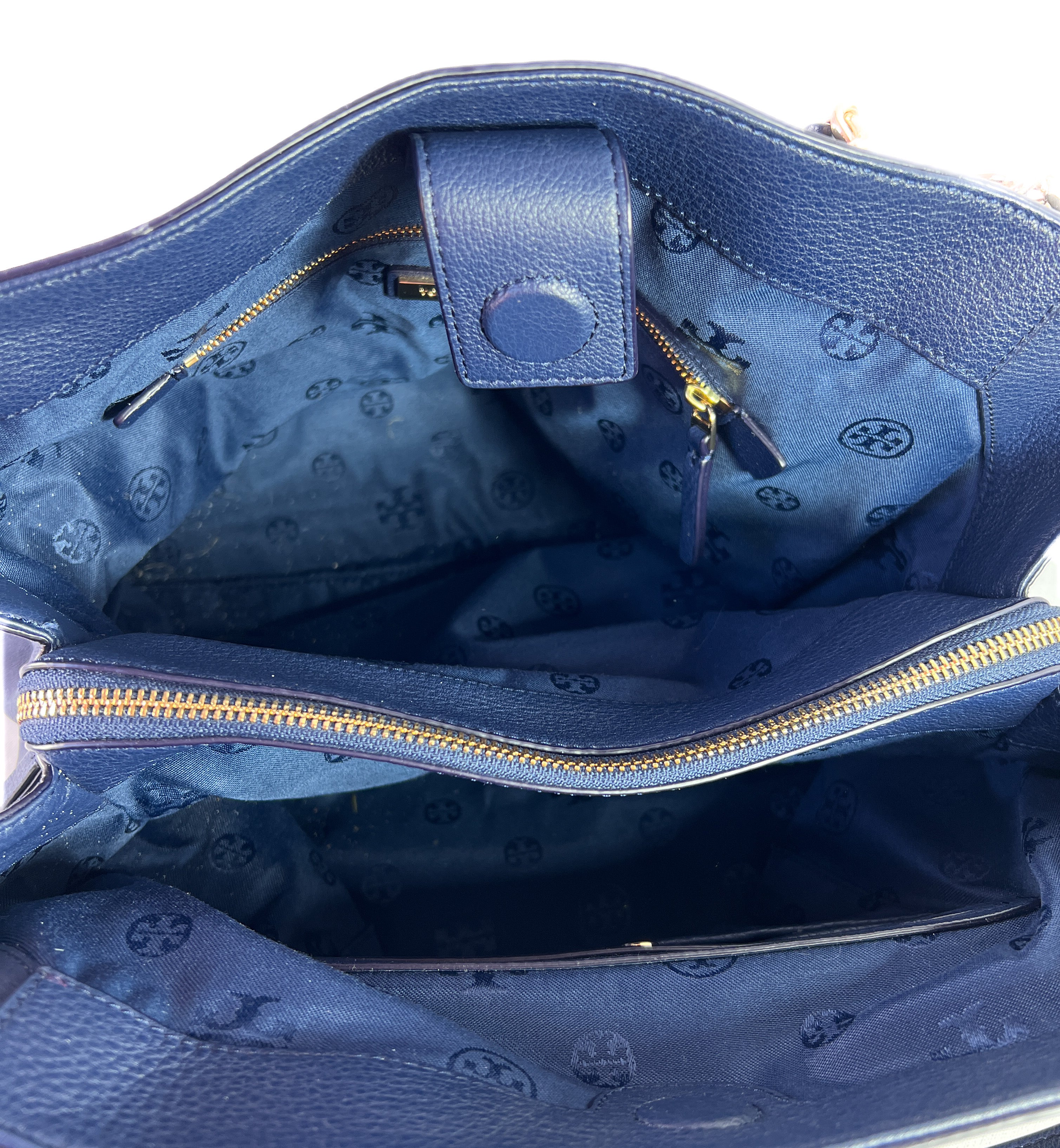 Tory Burch navy Harper shoulder bag