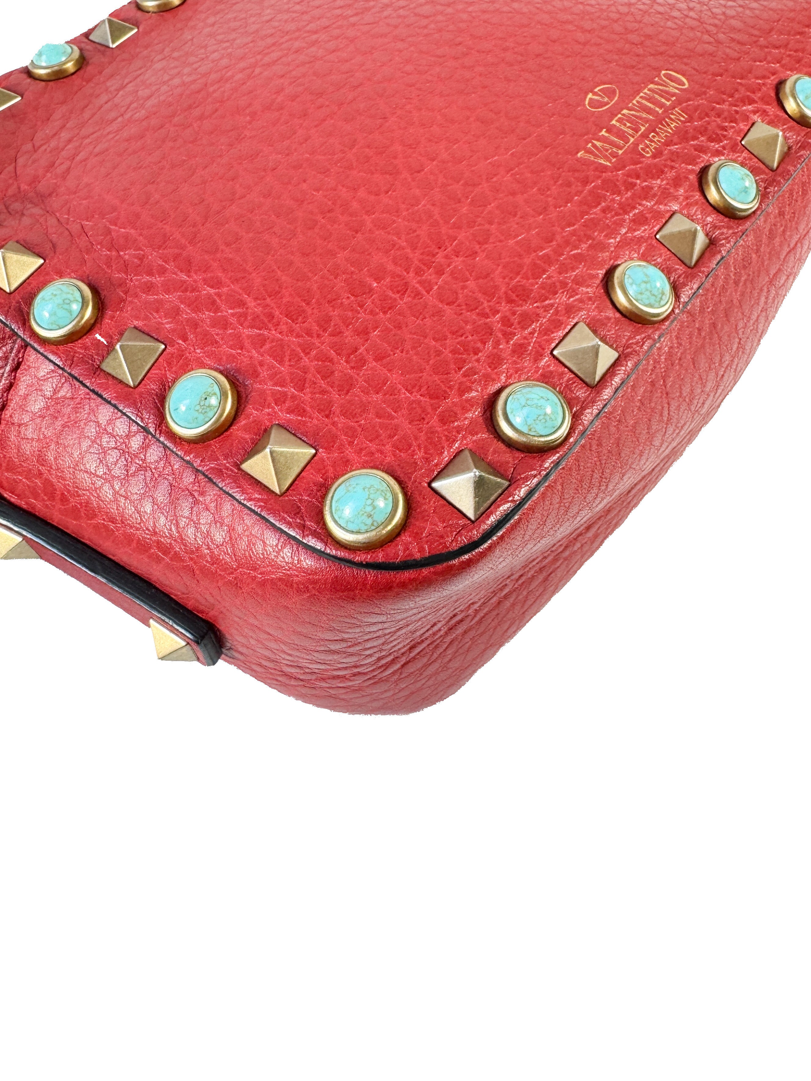 Valentino Garavani red rockstud crossbody BG-L809V012