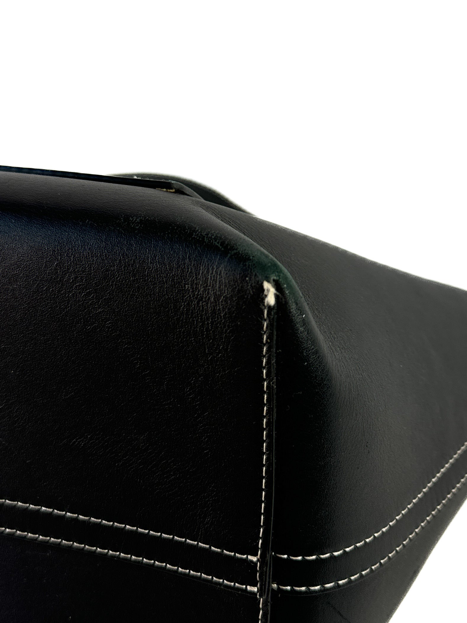 Burberry black small leather soft pocket tote **as is**