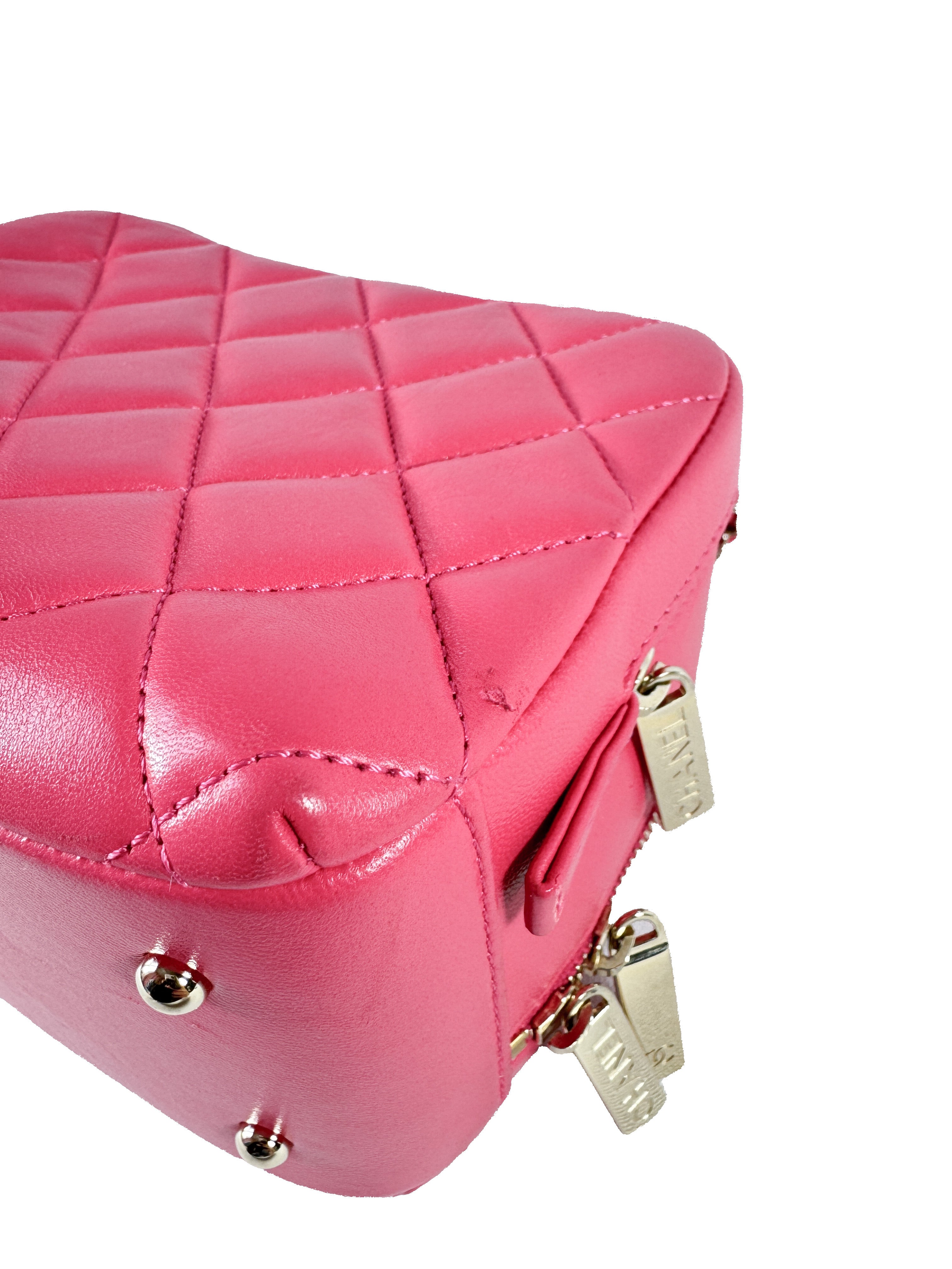 Chanel Lambskin Quilted Small Trendy CC Bowling Bag Pink 30198623