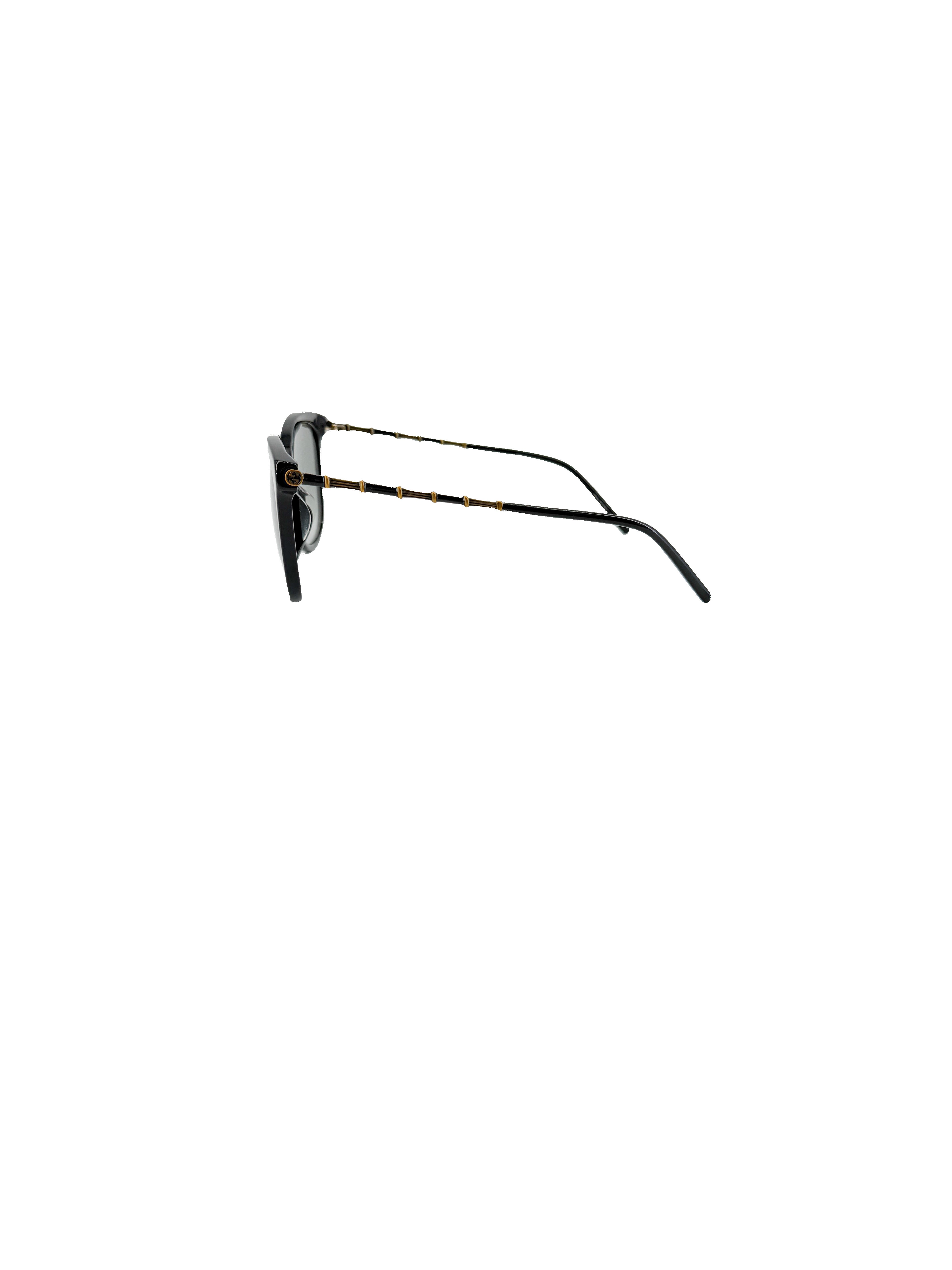 Gucci black bamboo arm sunglasses GG0655SA CASE
