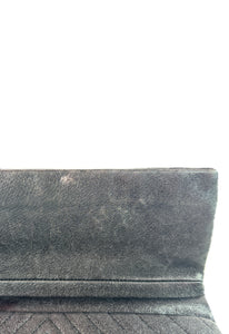 Chanel pewter chevron CC beauty clutch 21254464