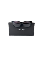 Chanel black/white acetate quilted CC sunglasses 5484