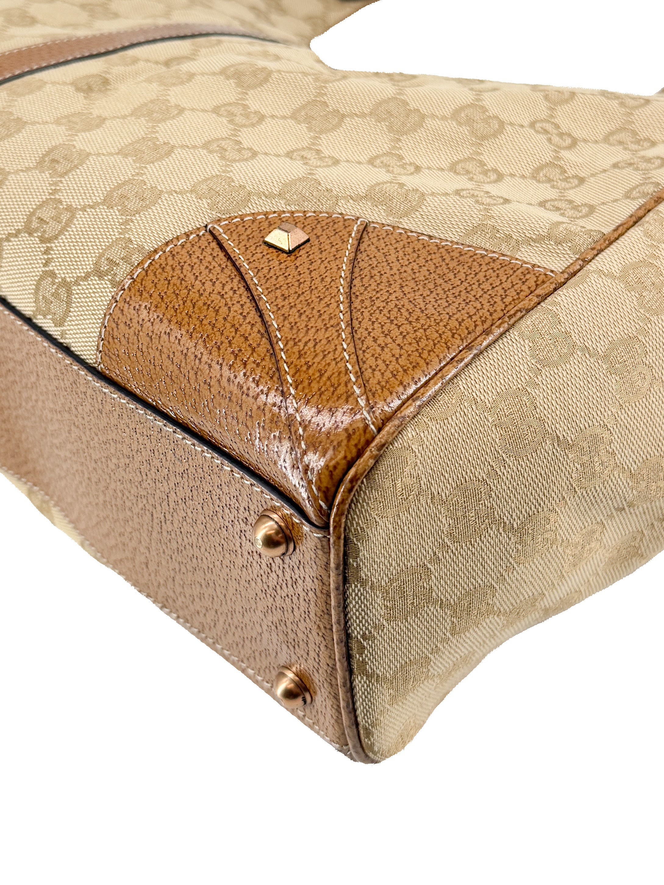 Gucci brown GG canvas Bardot shoulder bag 124404 203414