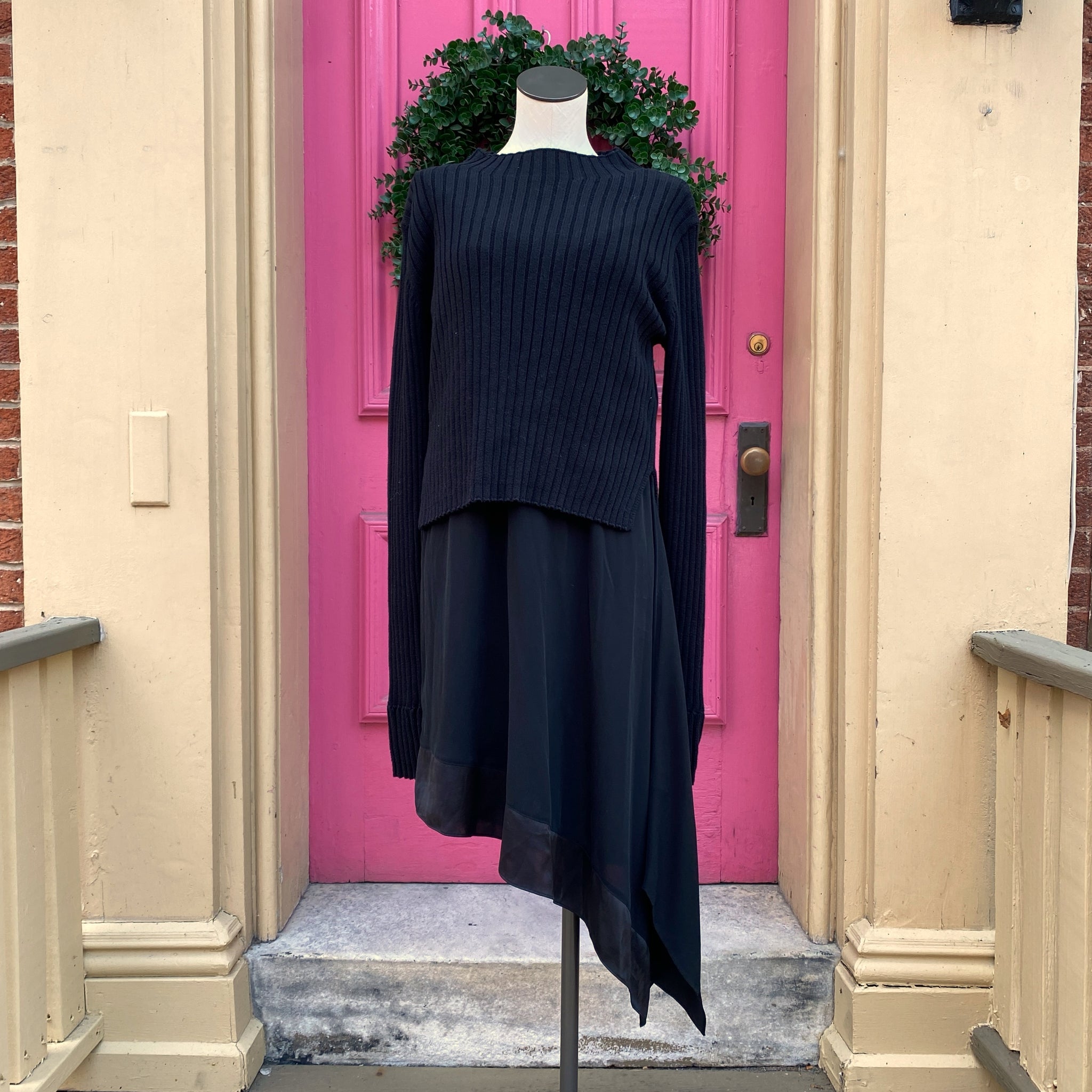 All Saints black sweater slip dress size L – My Girlfriend's