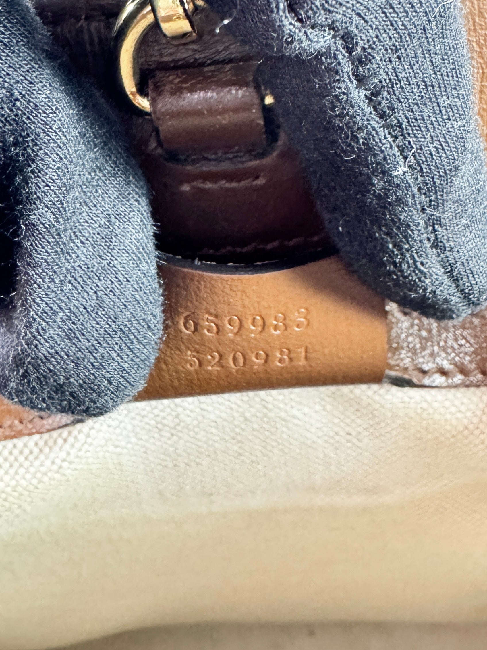 Gucci brown GG Supreme Monogram Azalea Calfskin Small Retro Interlocking G Tote 659983520981