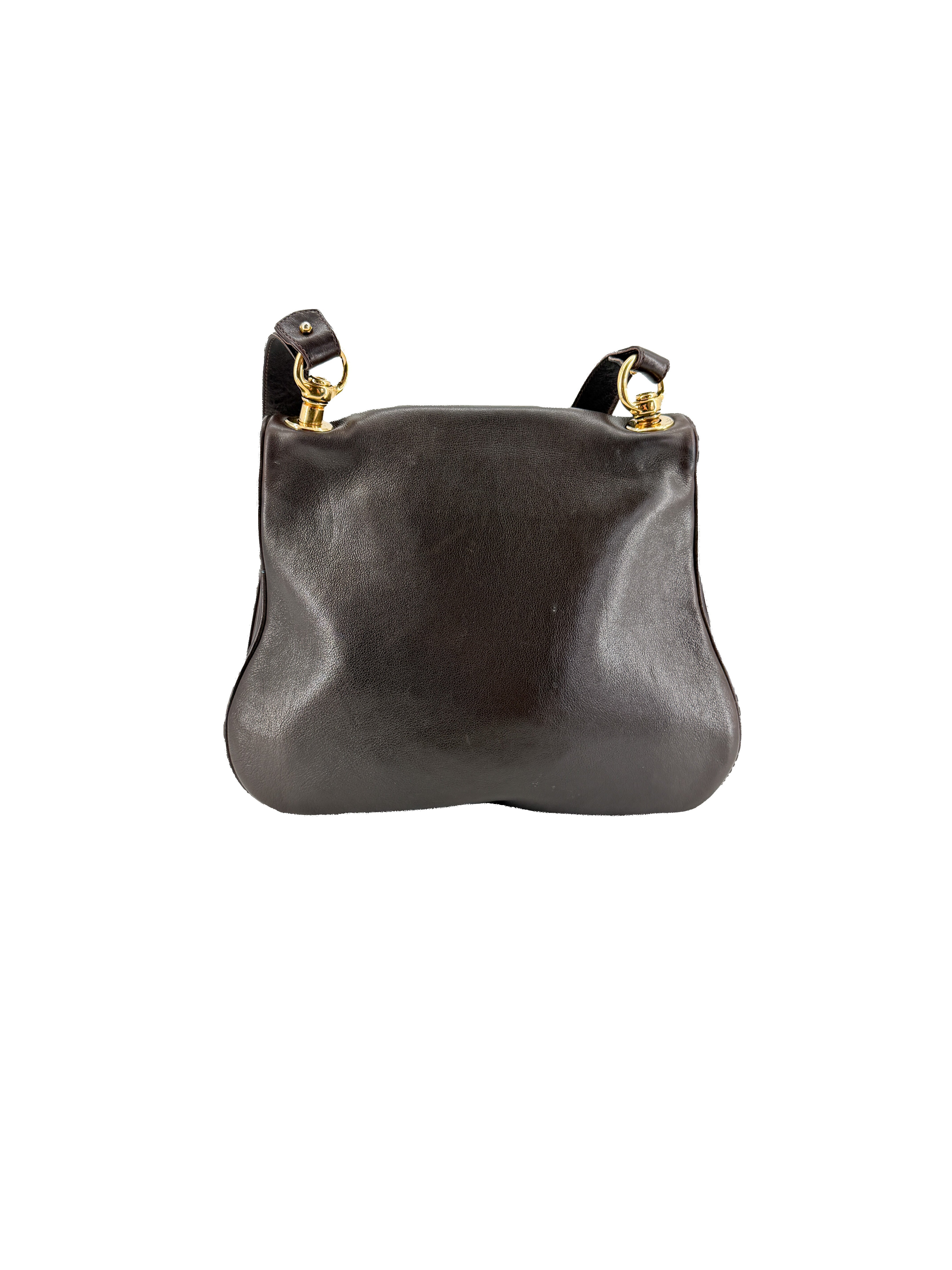 Gucci dark brown leather Blondie shoulder bag