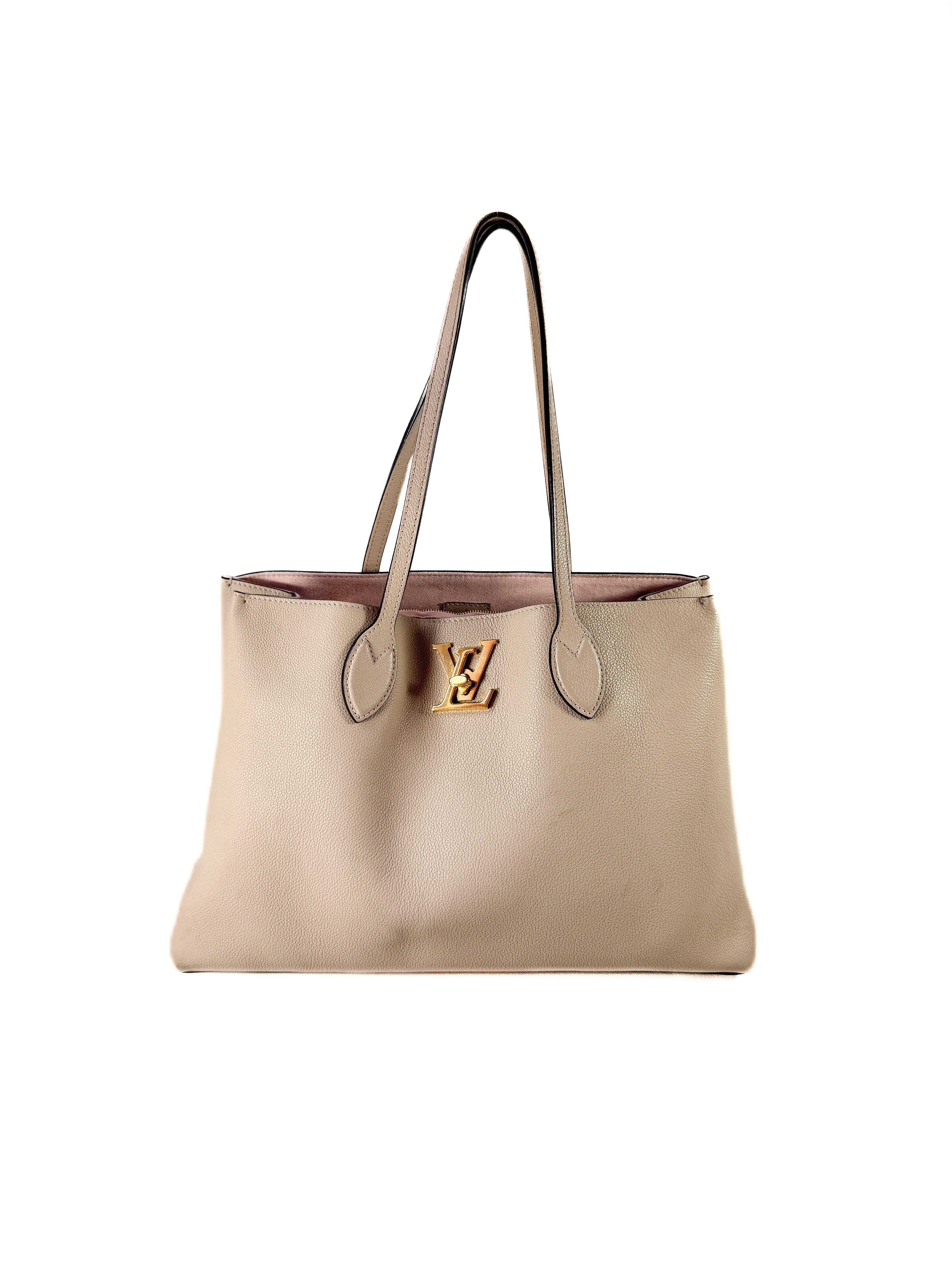 Louis Vuitton greige Lockme shopper (NFC)