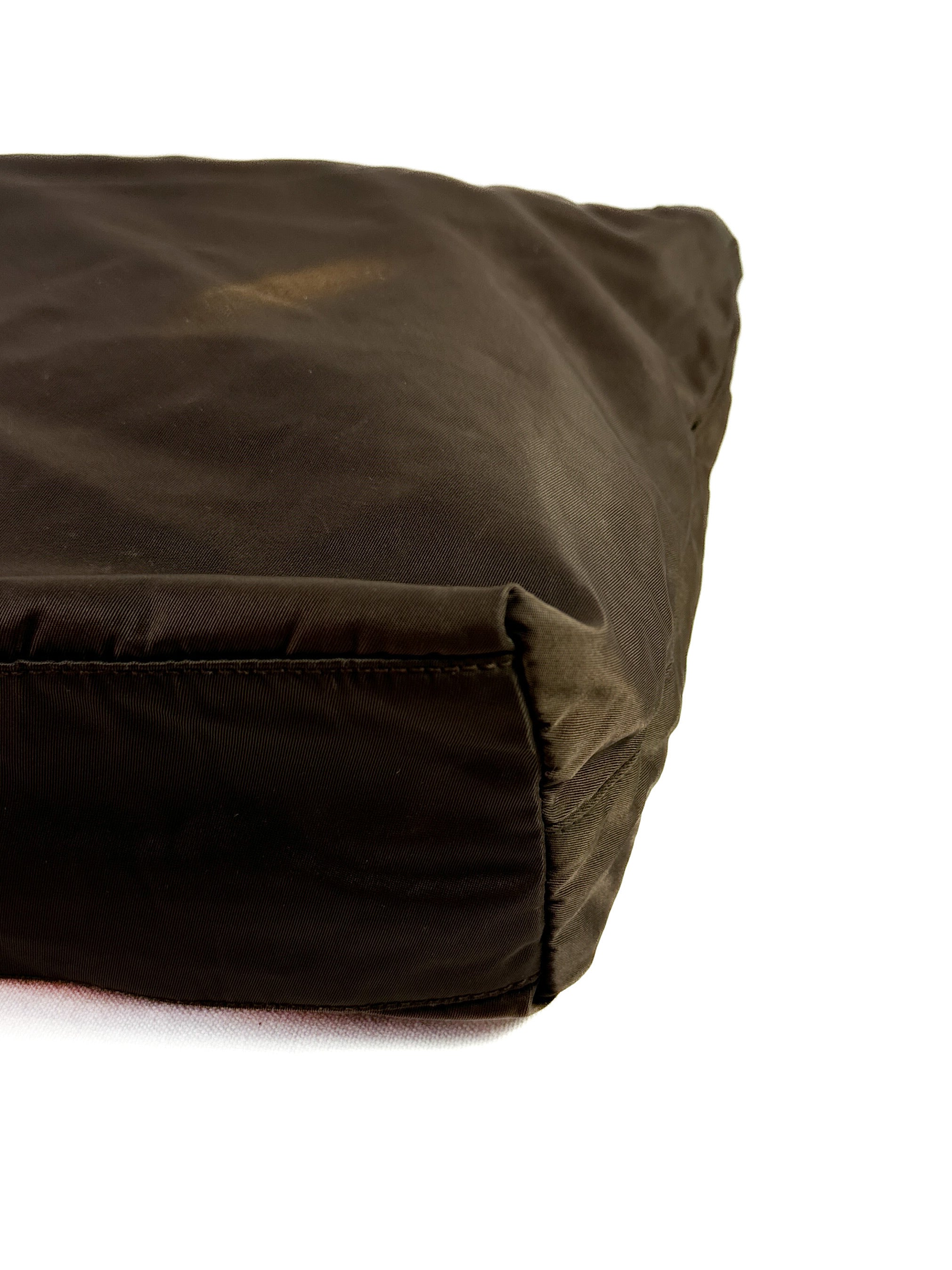 Prada brown nylon tote **as is**