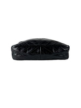 Chanel black leather chevon CC camera crossbody 1989746