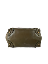 Celine olive leather mini luggage tote S-PA-1121