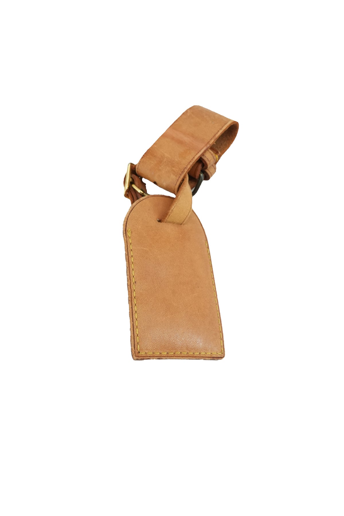 Louis Vuitton brown leather vachetta luggage tag