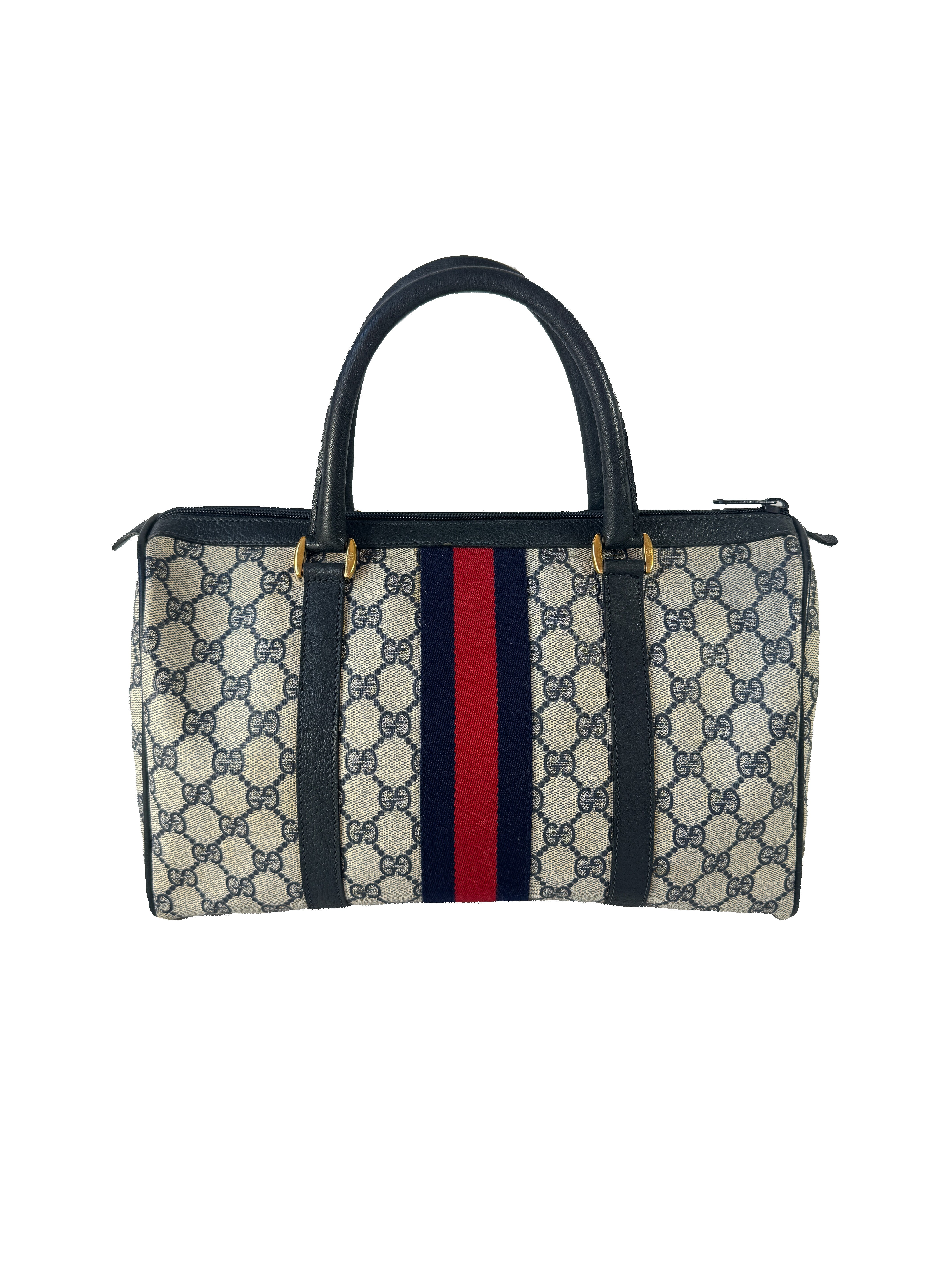 Gucci navy vintage boston bag 39-02-007