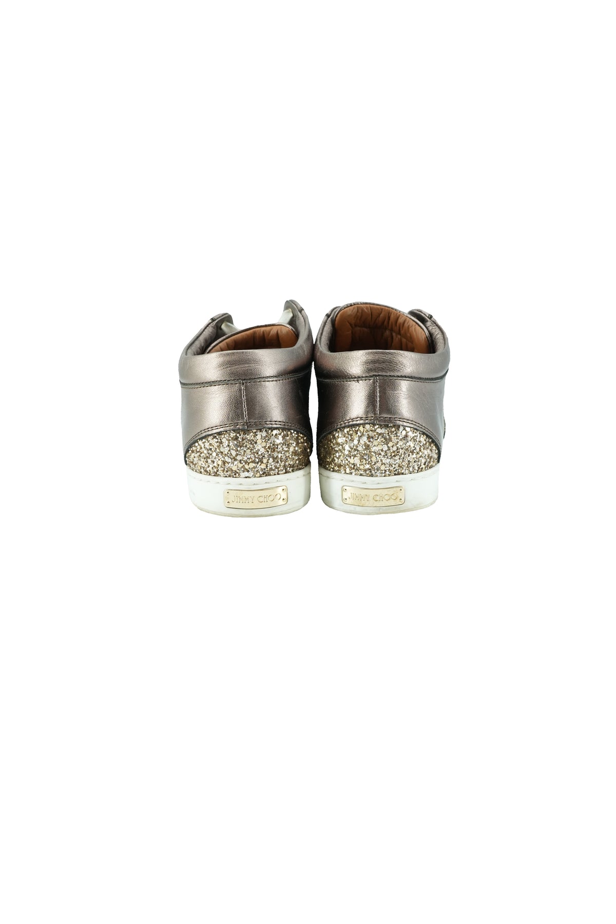 Jimmy Choo metallic glitter Miami sneakers size 38.5
