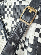 Bottega Veneta Intreciatto black/white drawstring bucket bag 10932062