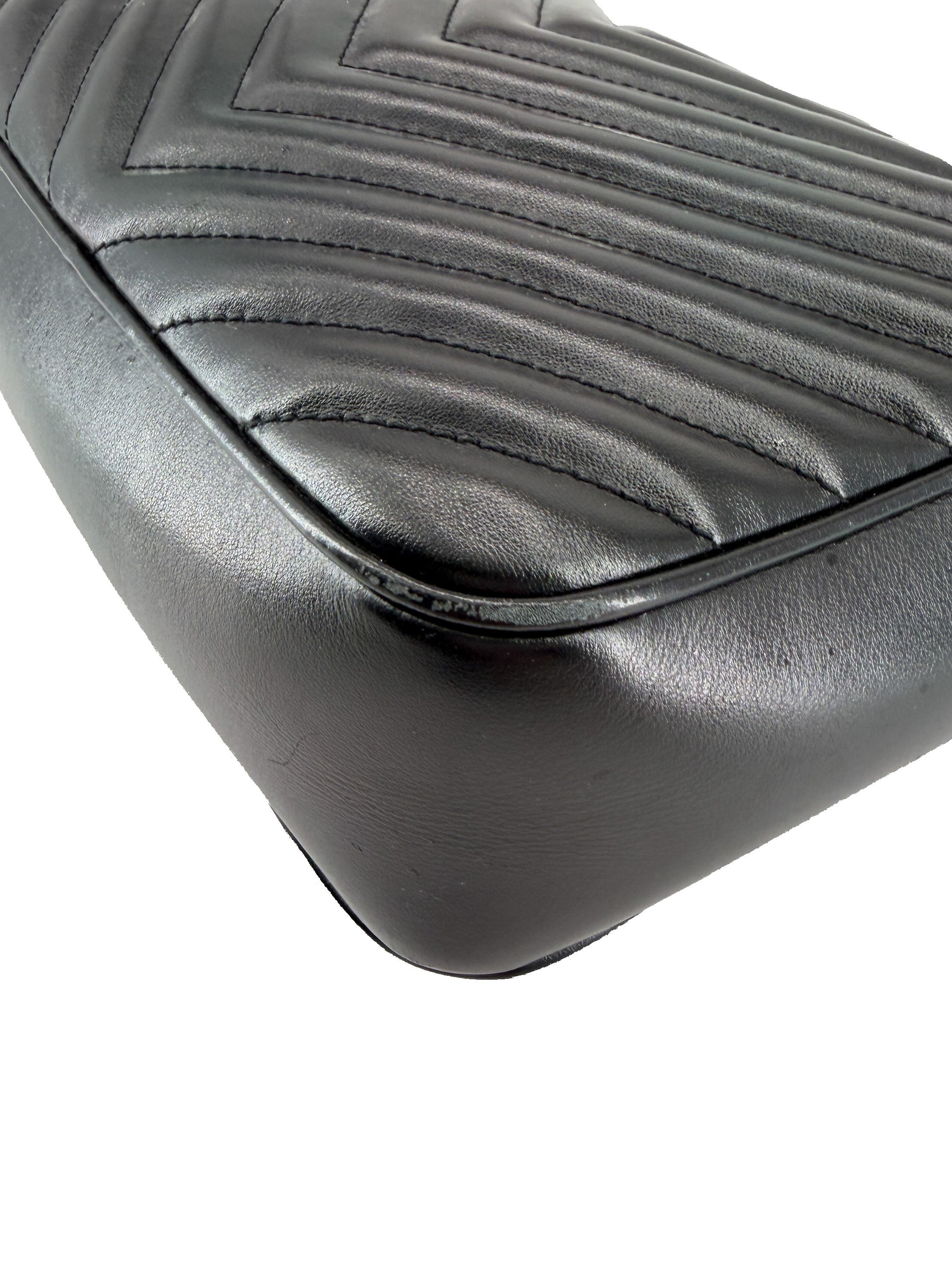 Saint Laurent black leather Lou quilted camera bag GUE612544-0222