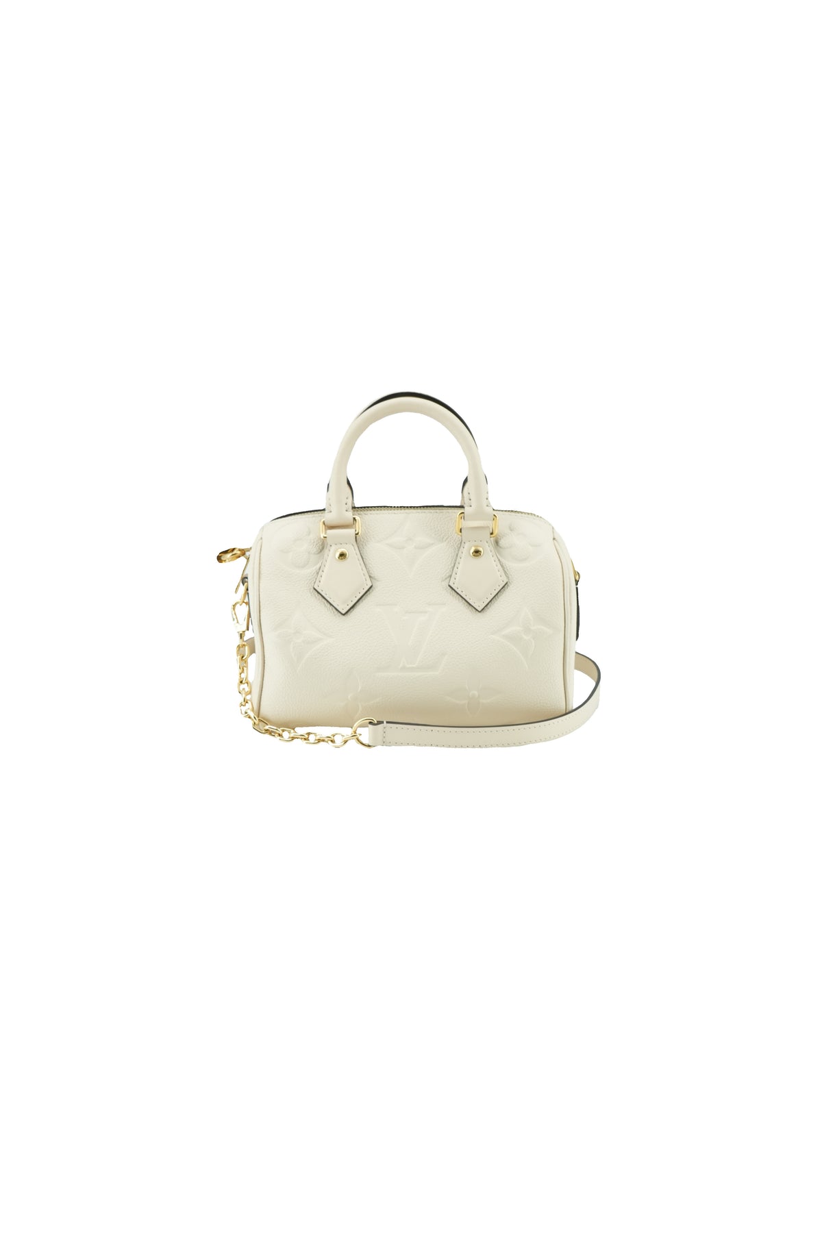 Louis Vuitton cream empreinte Speedy 20 NFC
