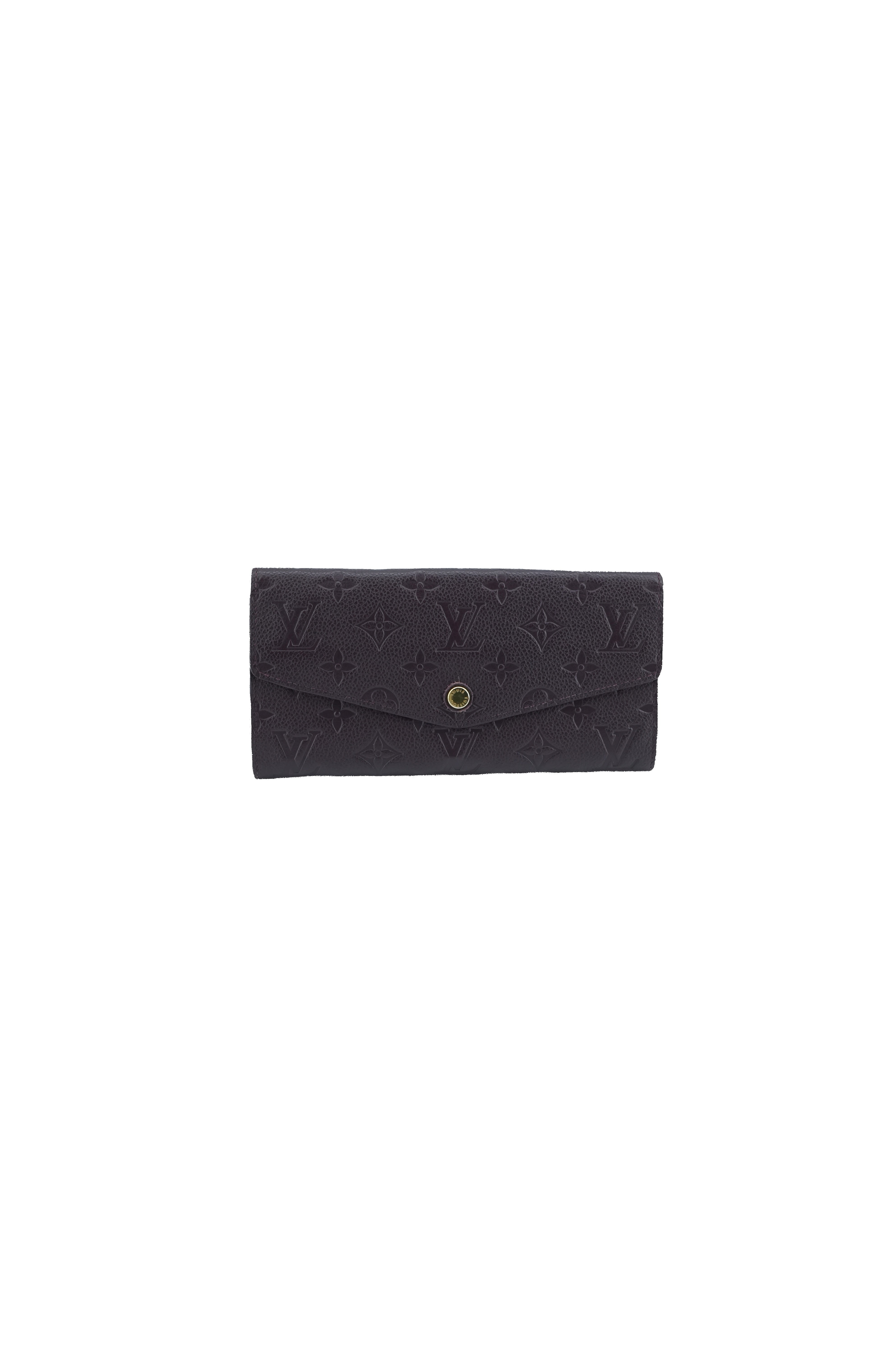 Louis Vuitton monogram Empreinte dark purple Curieuse wallet with insert CA4102