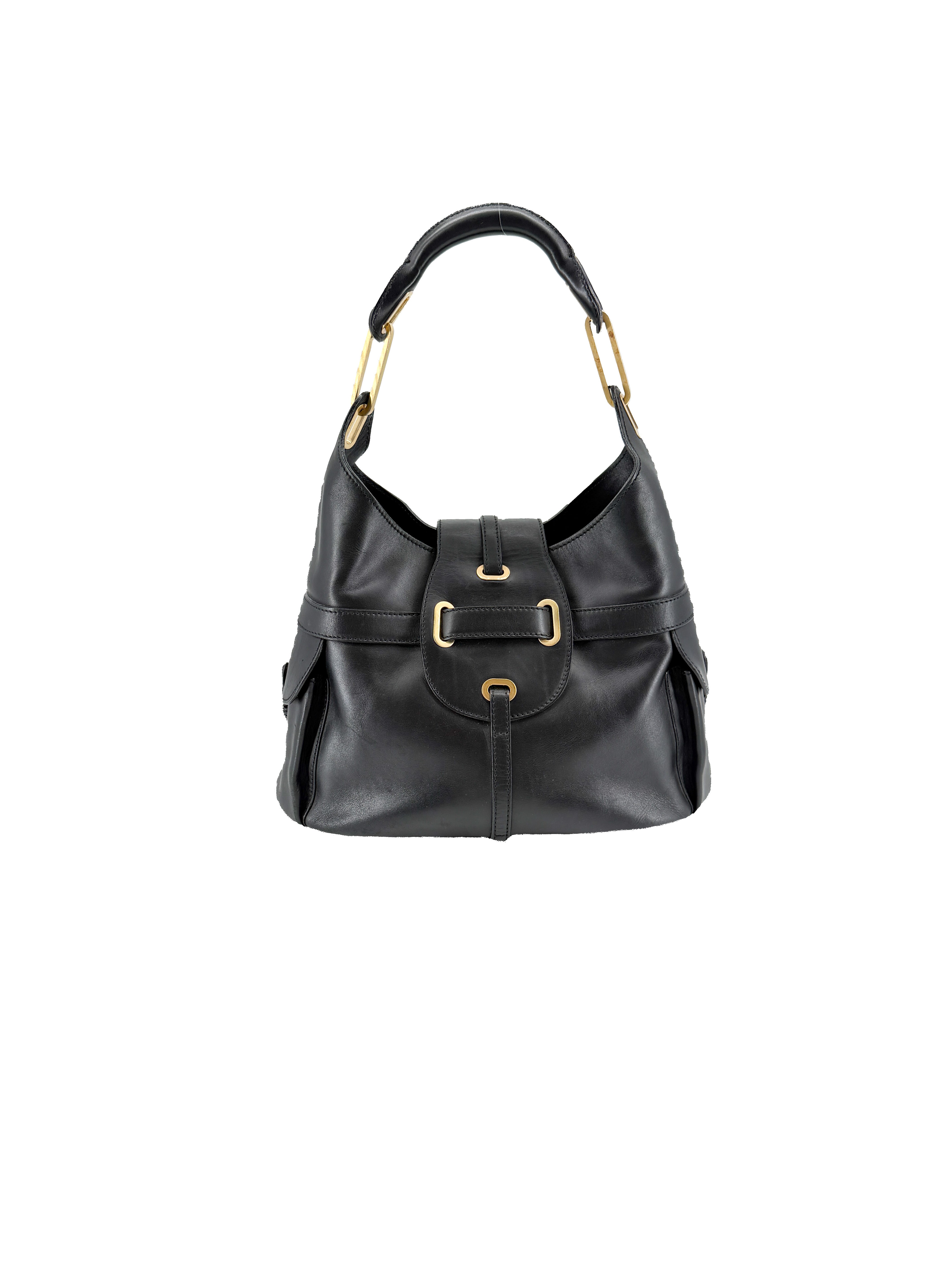 Jimmy Choo black leather Tulita shoulder bag