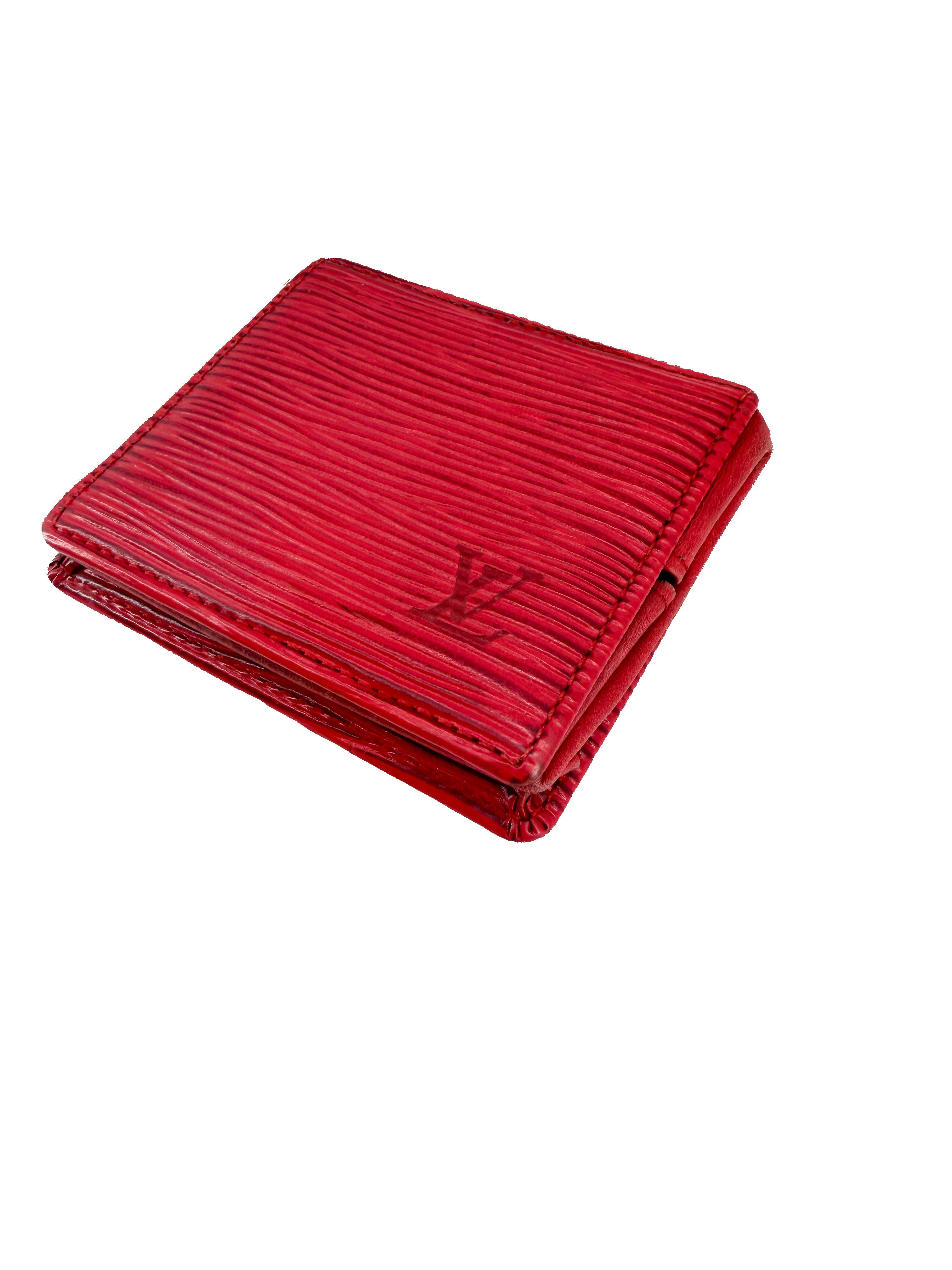 Louis Vuitton red epi leather coin pouch MI0985