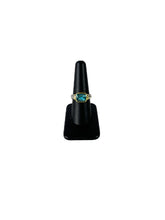 David Yurman sterling silver, 14K gold, blue topaz Noblesse ring