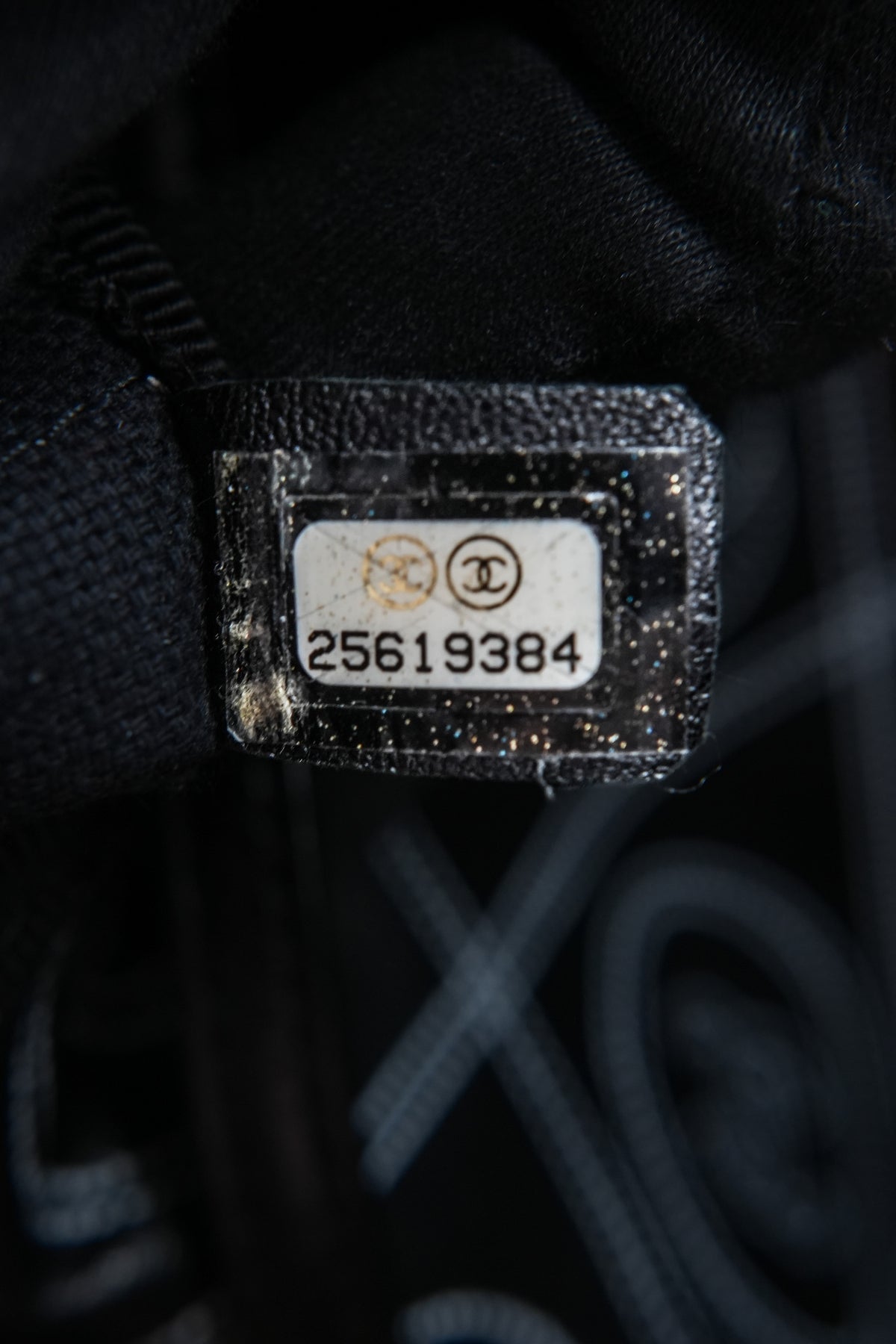 Chanel black cream Camellia shopper tote 256193844
