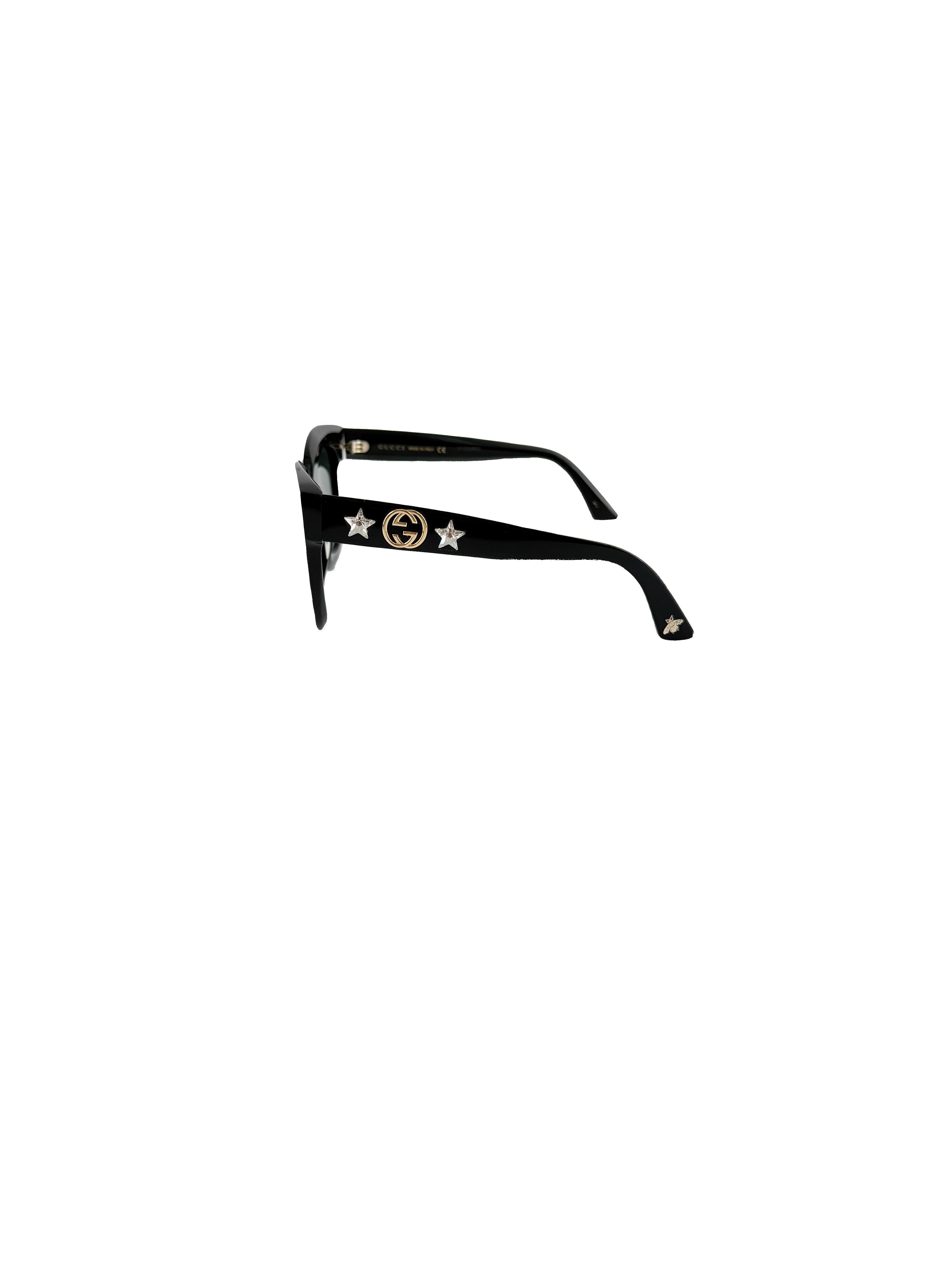 Gucci black GG star sunglasses GG0208S Case - My Girlfriend's Wardrobe LLC