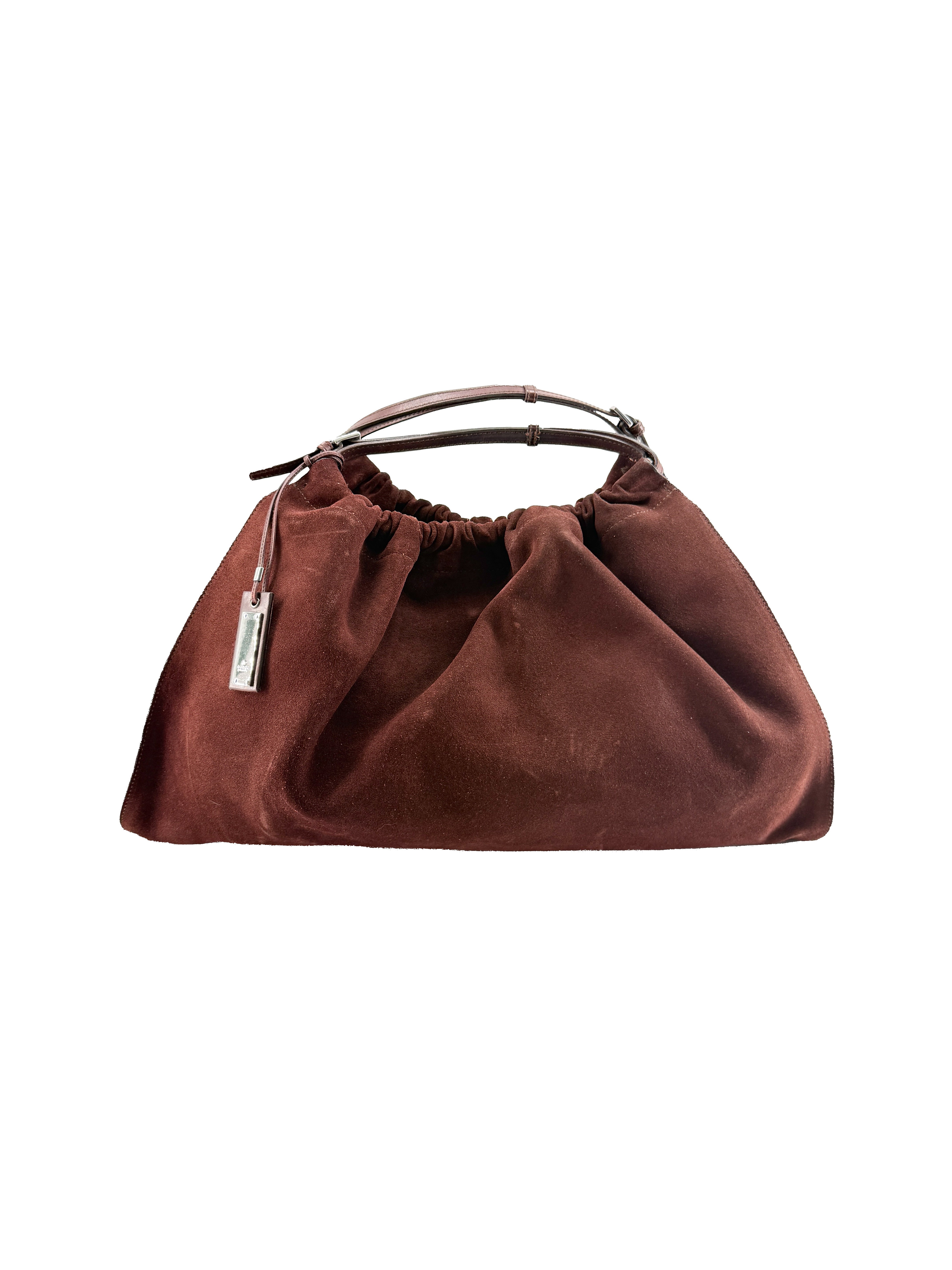 Gucci brown suede small hobo bag 76554 213317