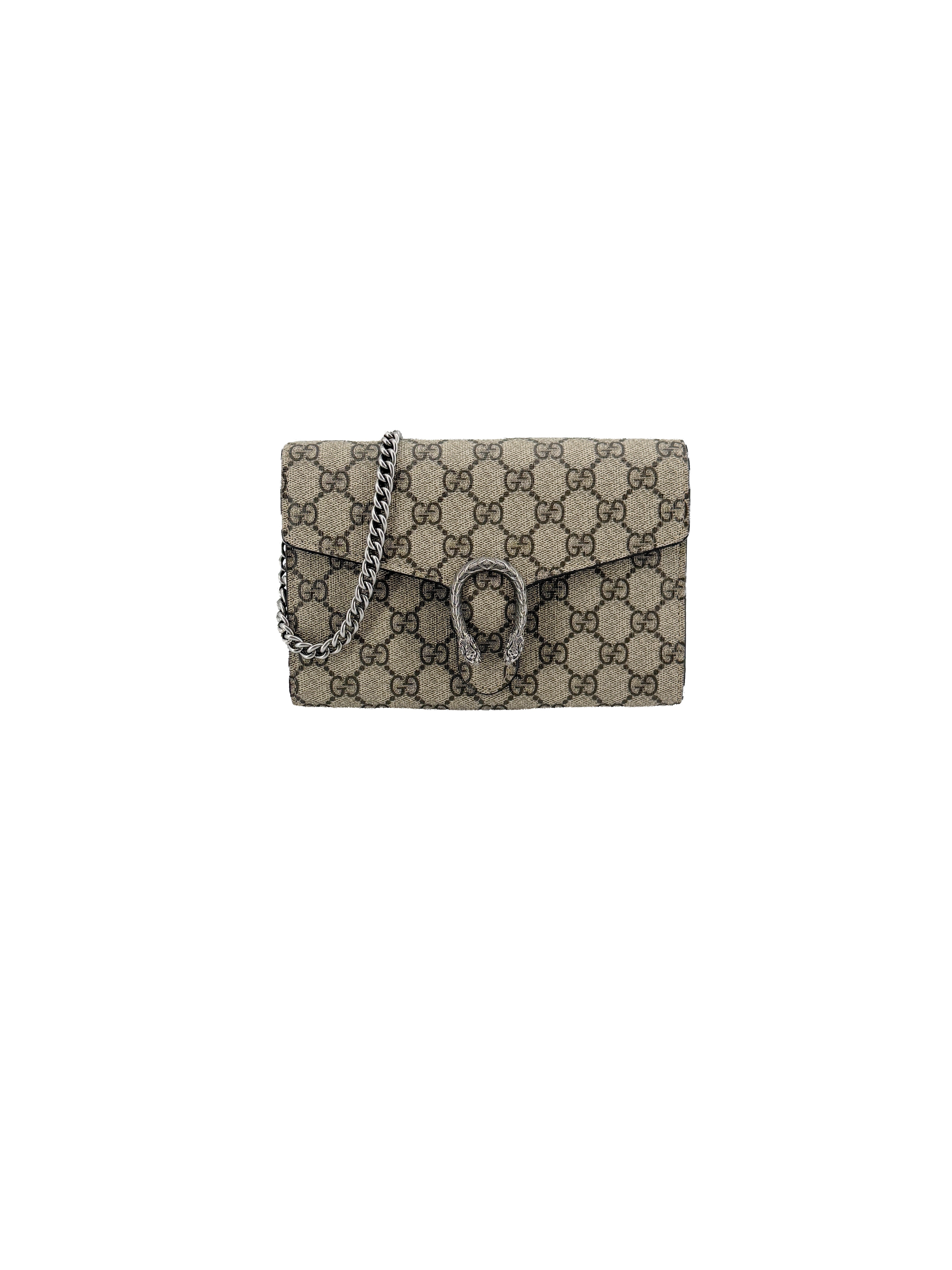 Gucci brown Dionysus wallet on a chain 401231-493075