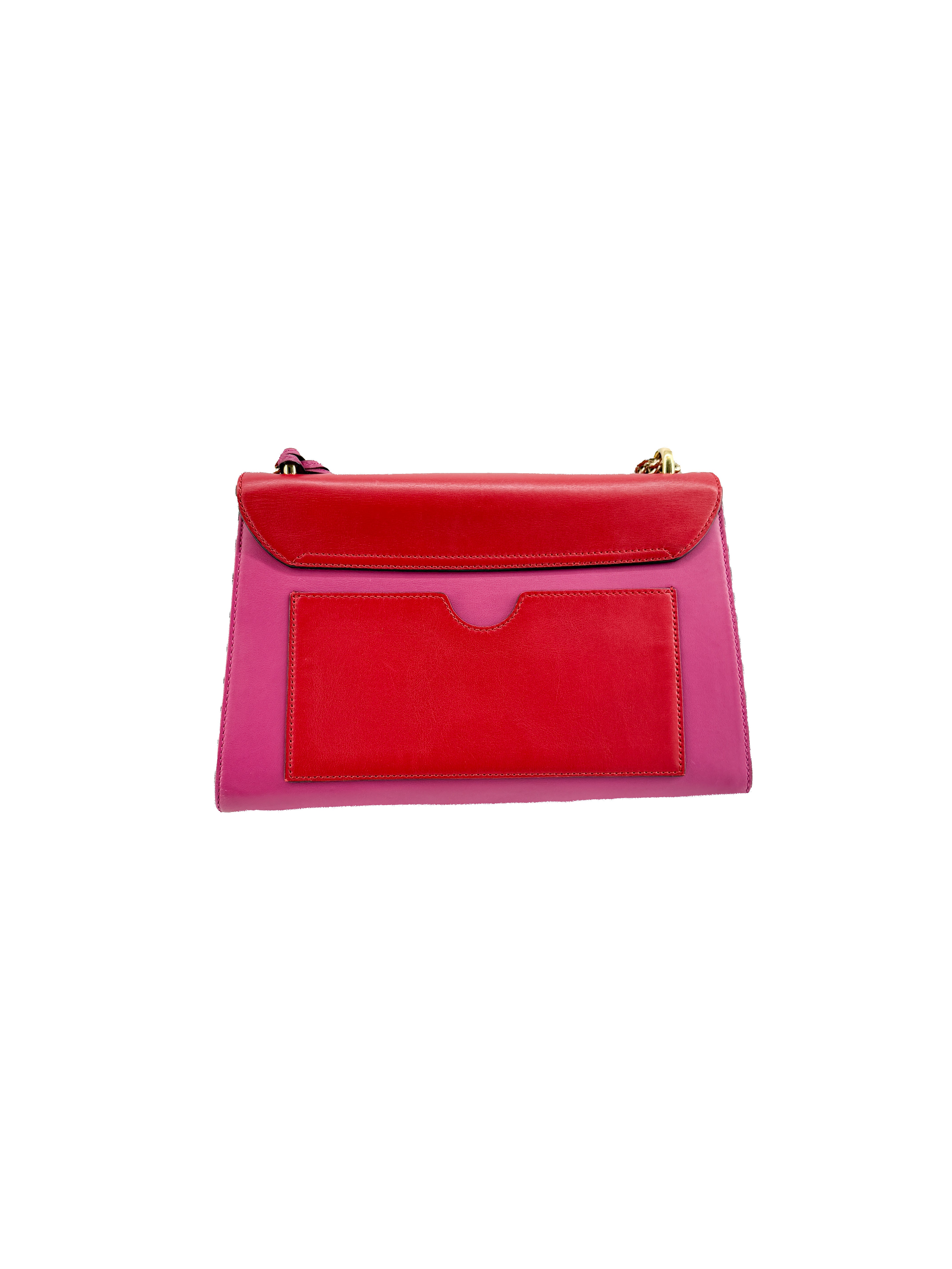 Gucci red, pink leather Medium Padlock shoulder bag 409486 498879