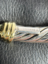 David Yurman sterling silver 14k gold 5mm buckle cable bracelet