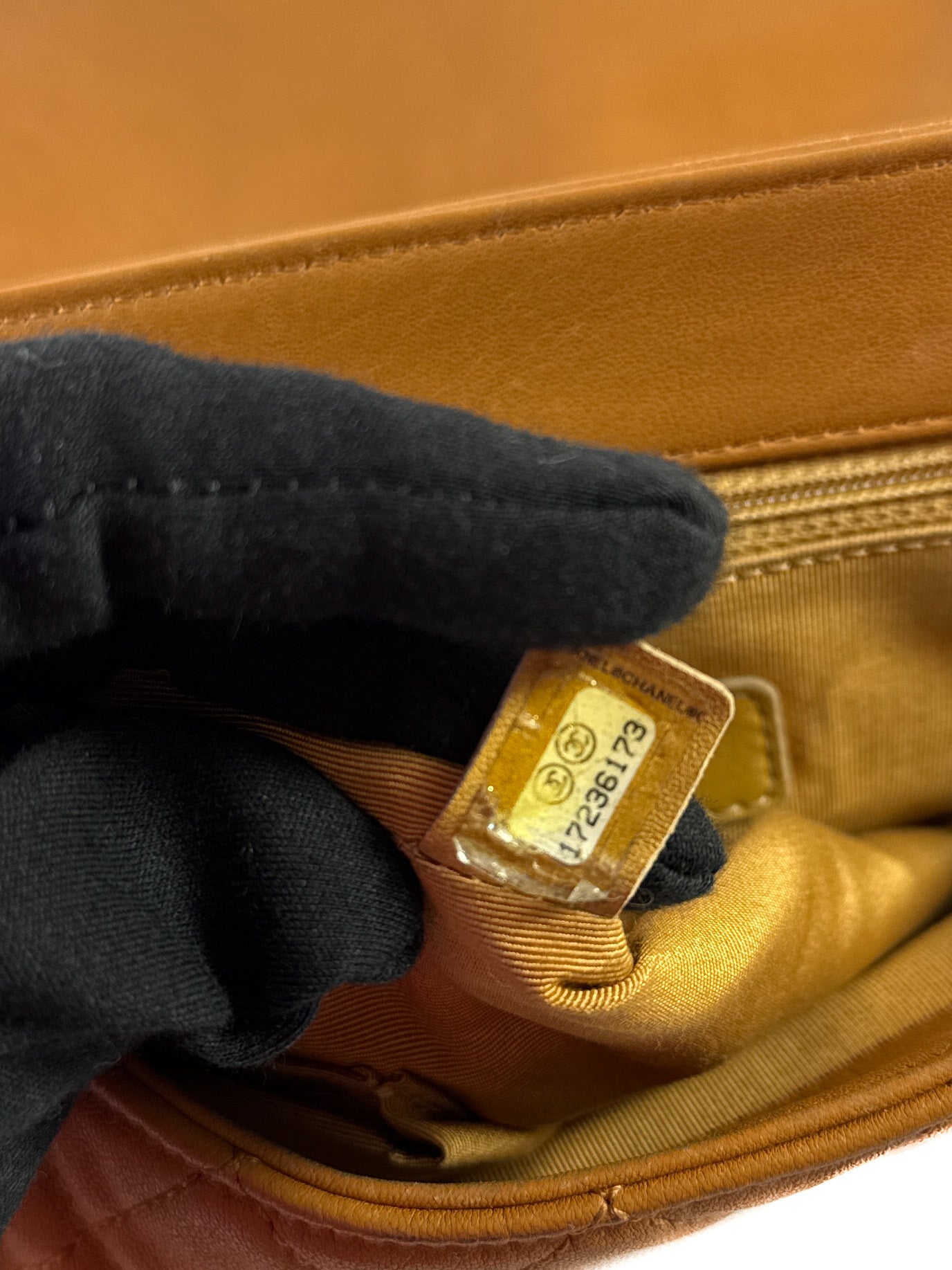 Chanel brown quilted chain around maxi flap shoulder bag 17236173