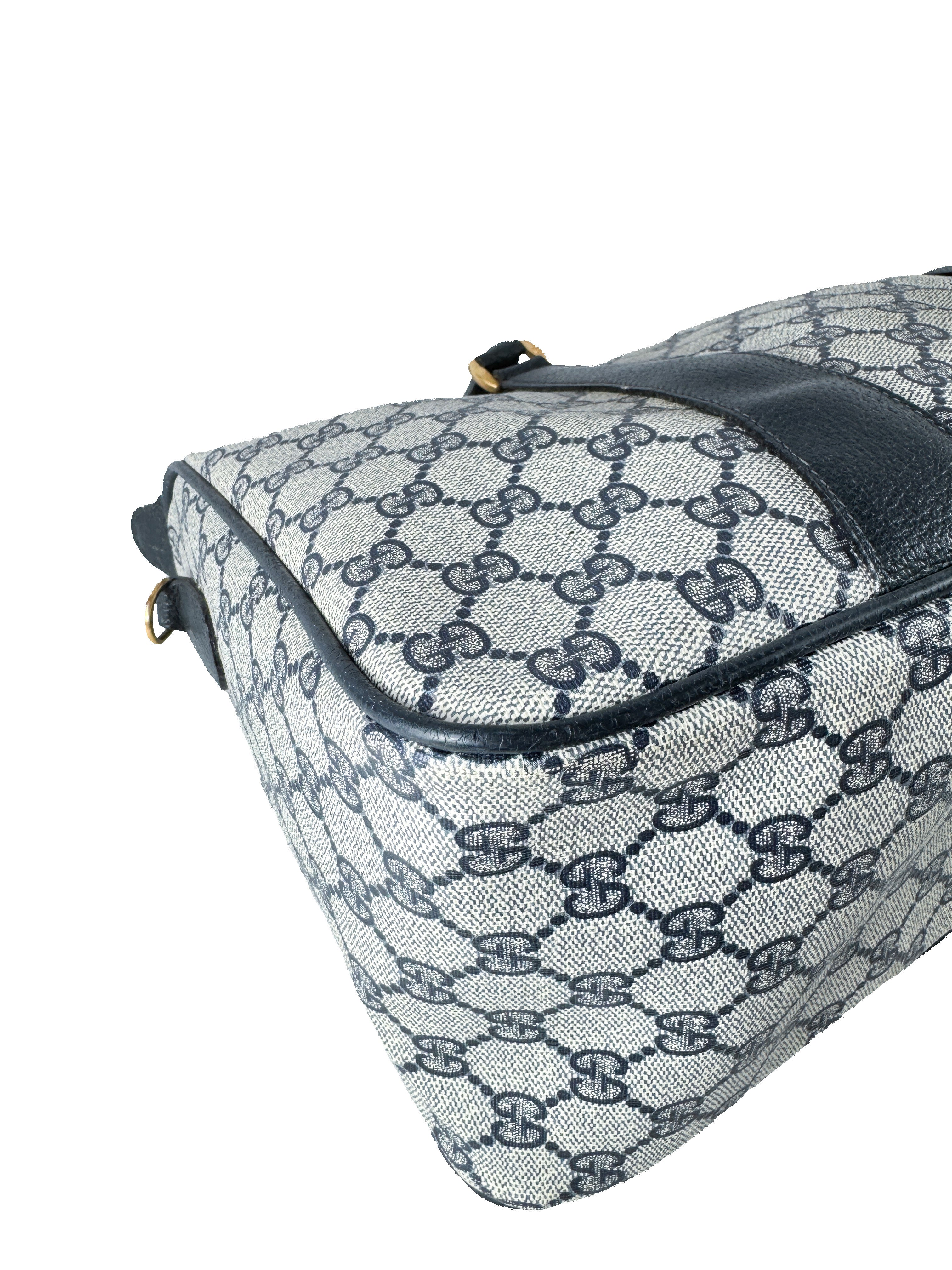 Gucci navy sherry line boston bag 3902041