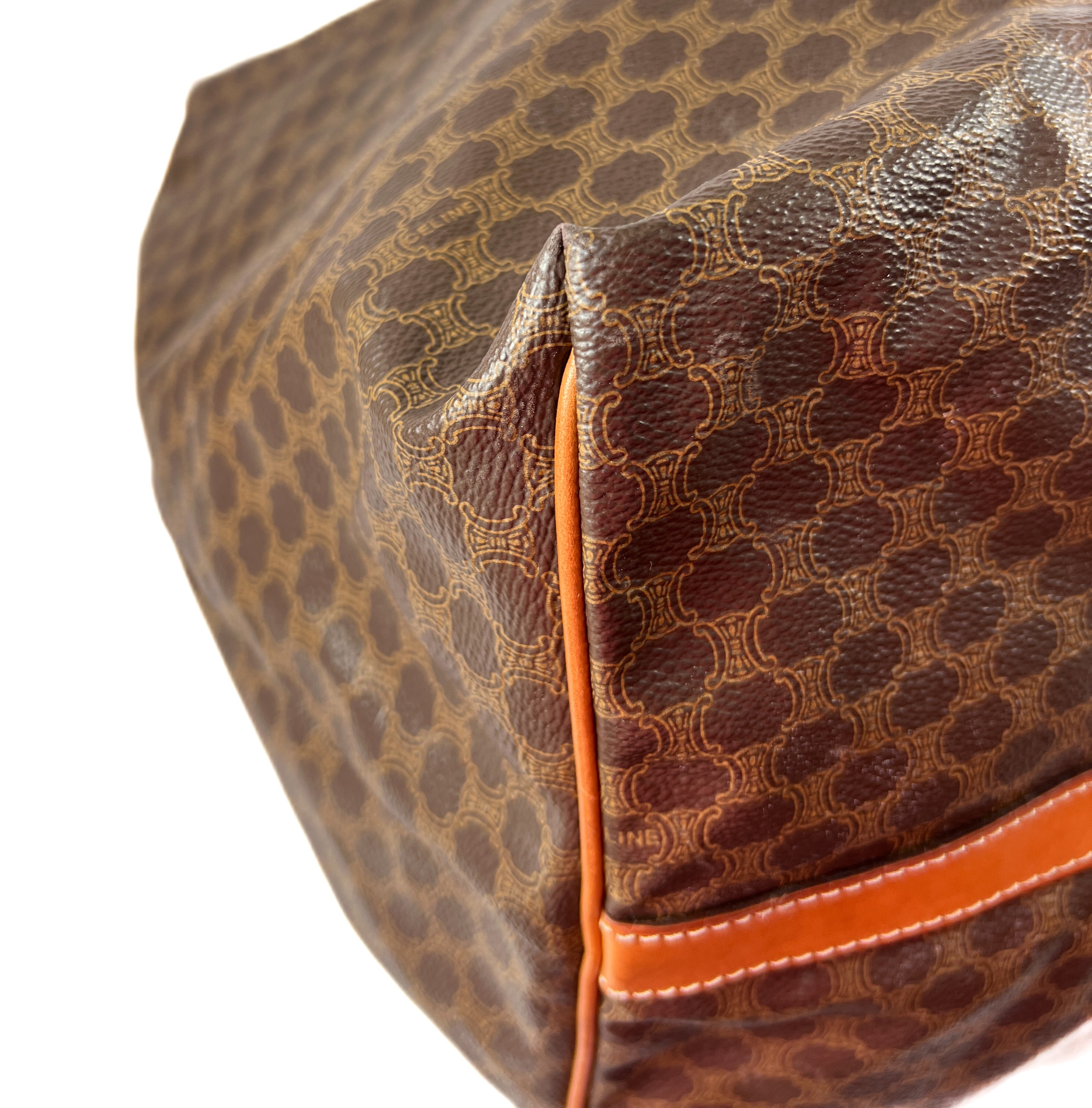 Celine vintage Triomphe macadam travel bag