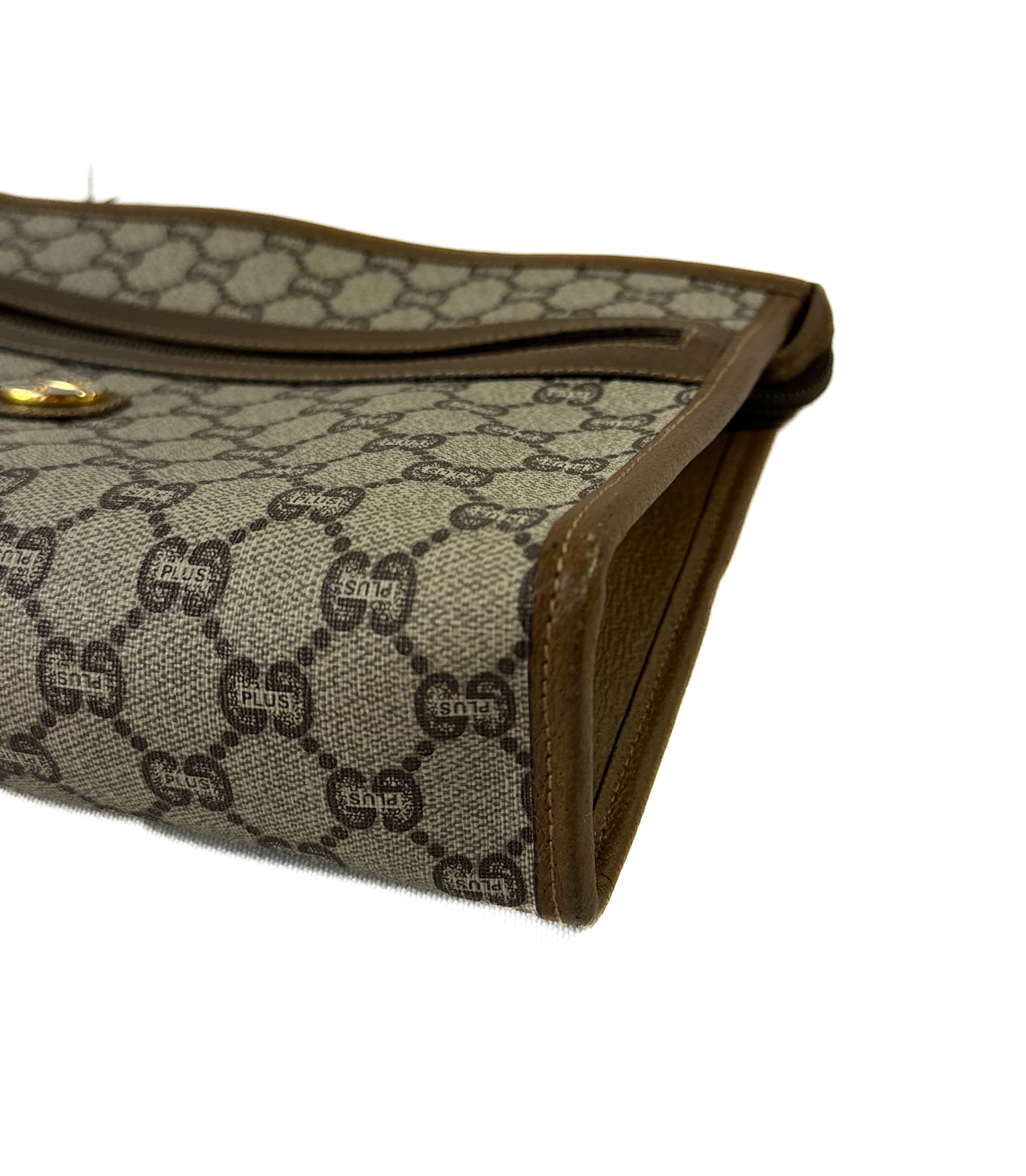GUCCIプラス Gucci Plus monogram vintage zip pouch/clutch 70s/80s