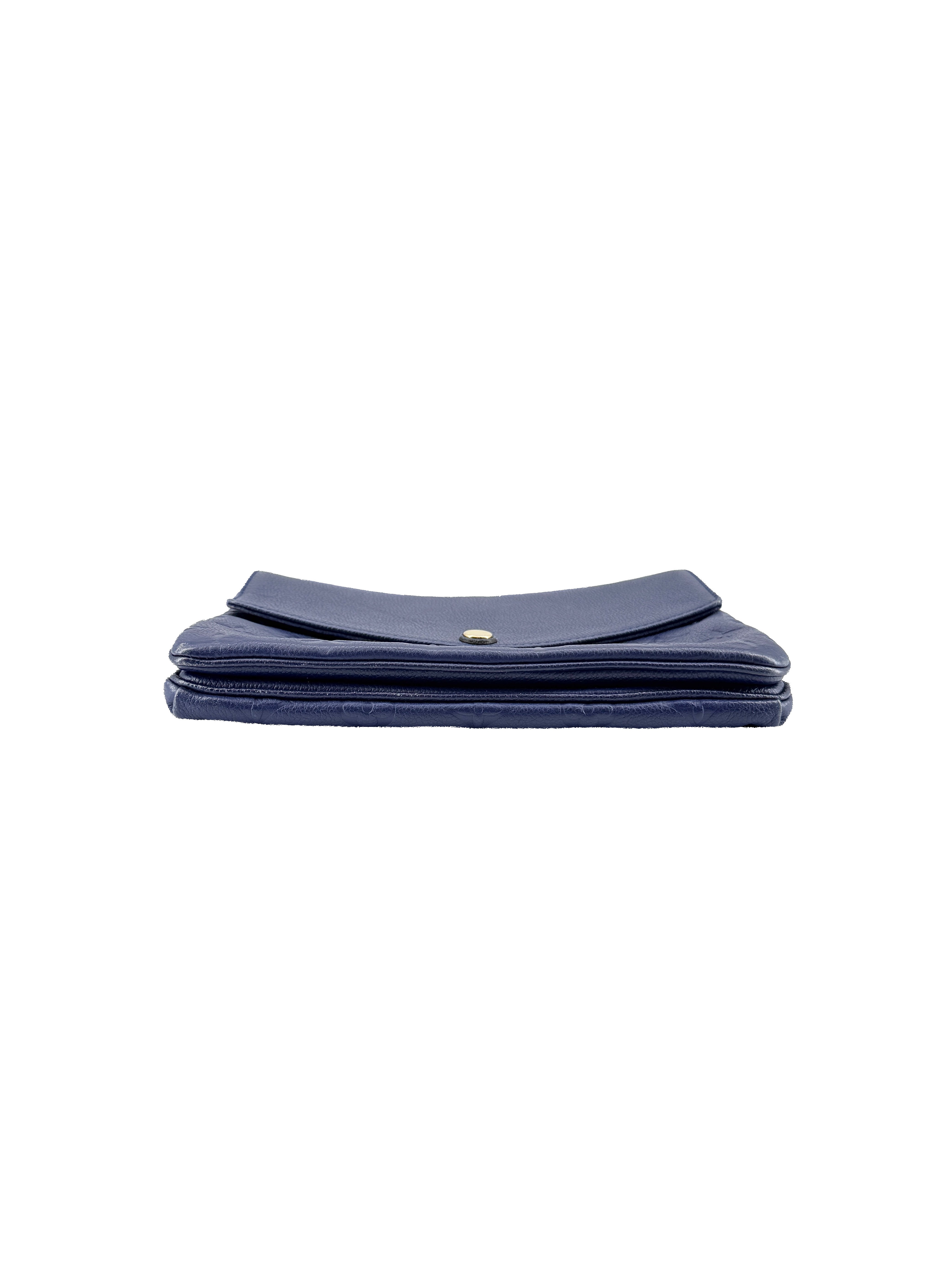 Louis Vuitton monogram navy empreinte leather Twice crossbody AR2185