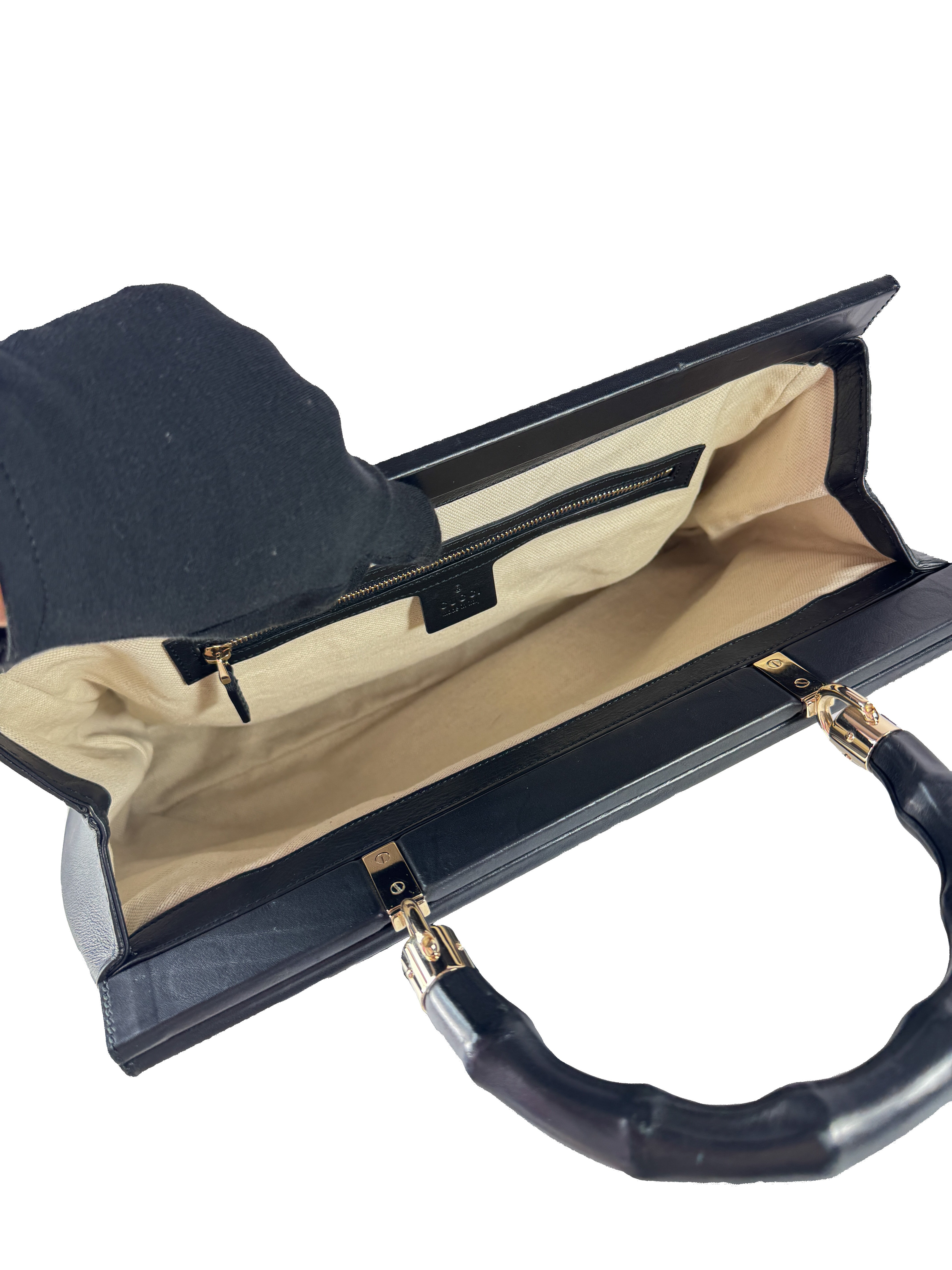 Gucci black Bamboo Bold top handle tote 296860502752