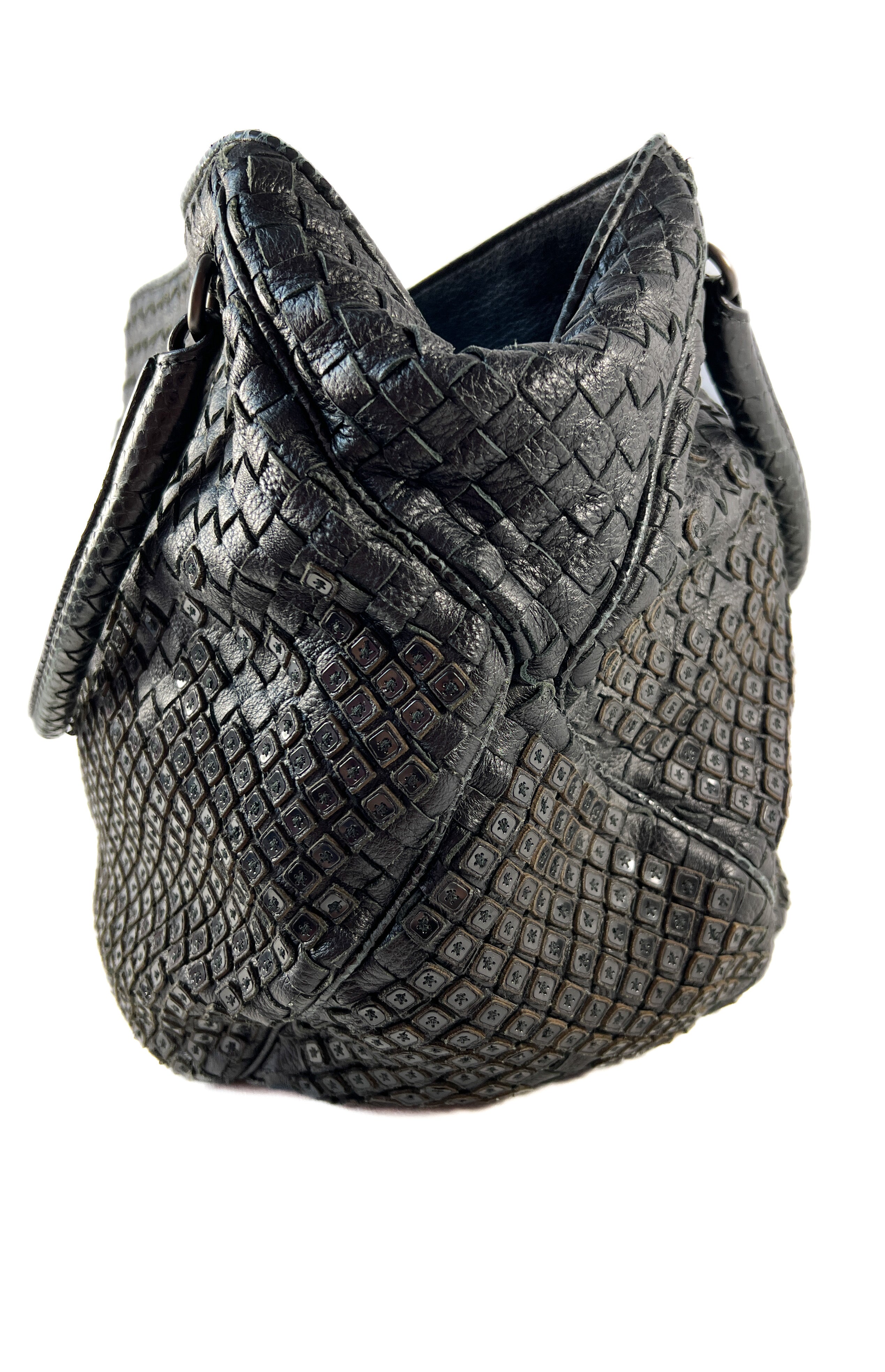 Bottega Veneta black limited edition Intrecciato Parachute shoulder bag