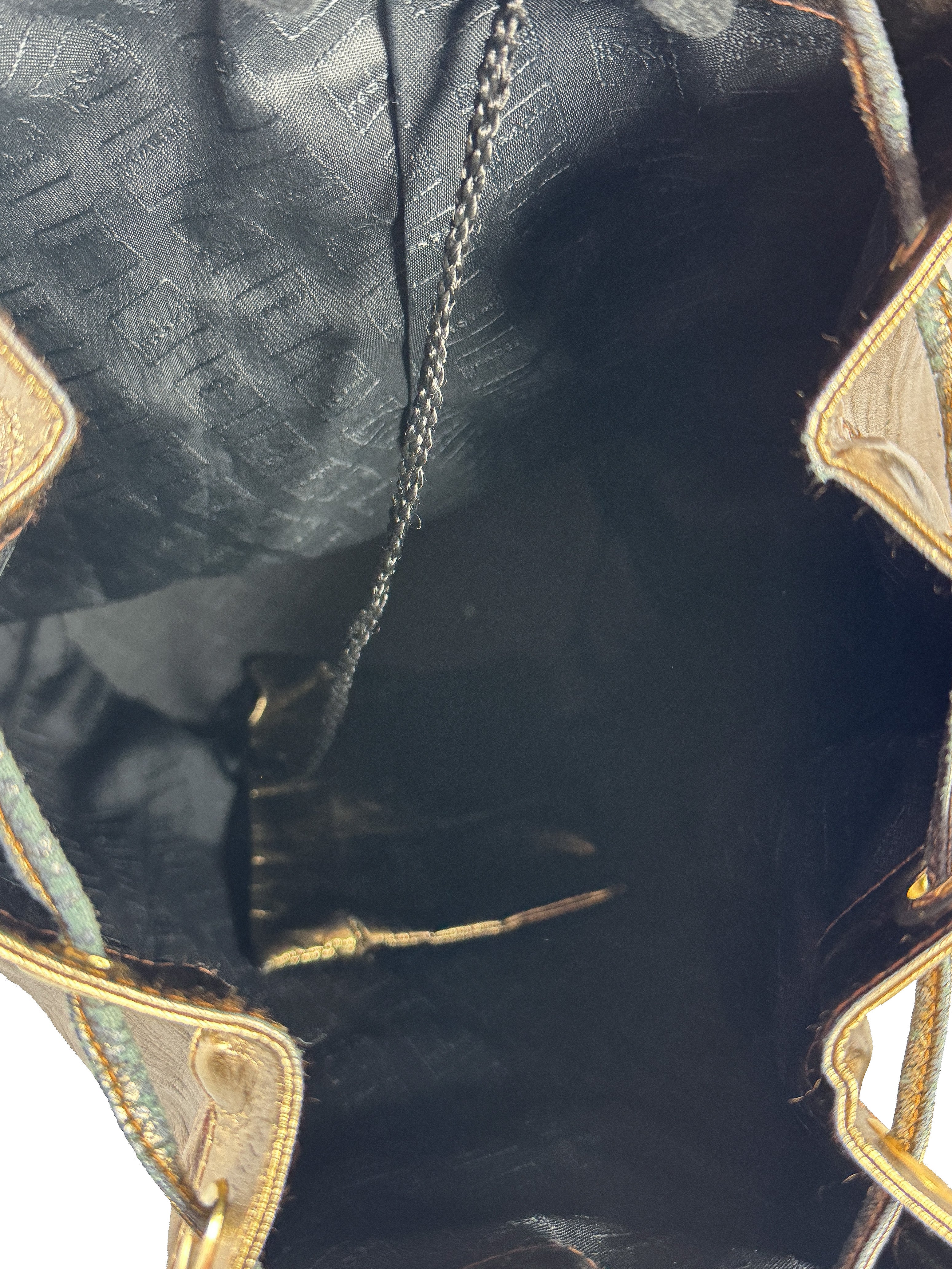 Moschino vintage Redwall bronze logo sling pack backpack