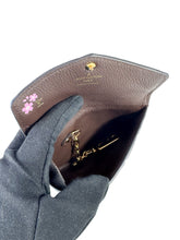 Louis Vuitton brown empreinte leather key pouch TJ1166