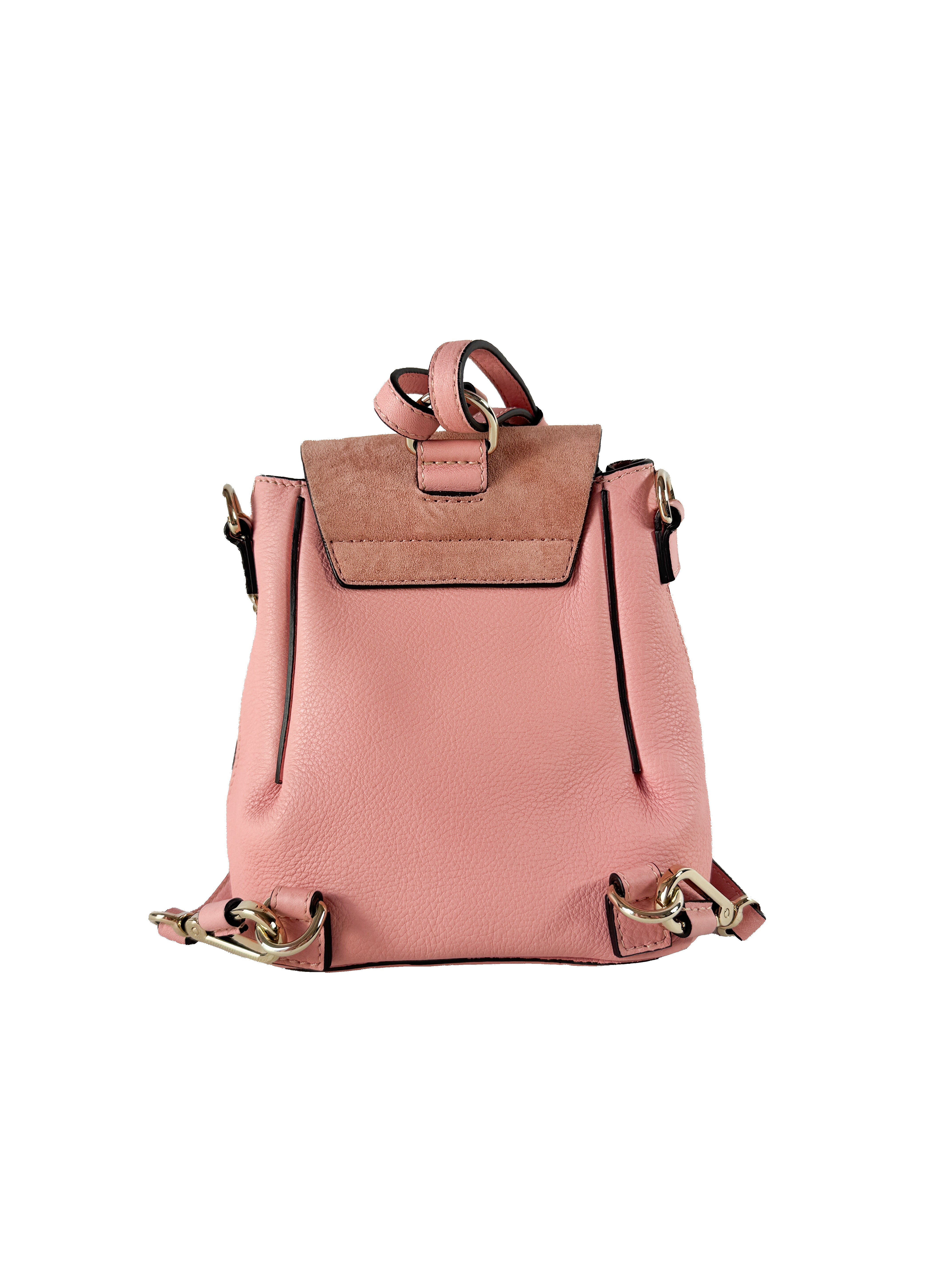 Chloé light pink leather & suede mini Faye backpack  041757652