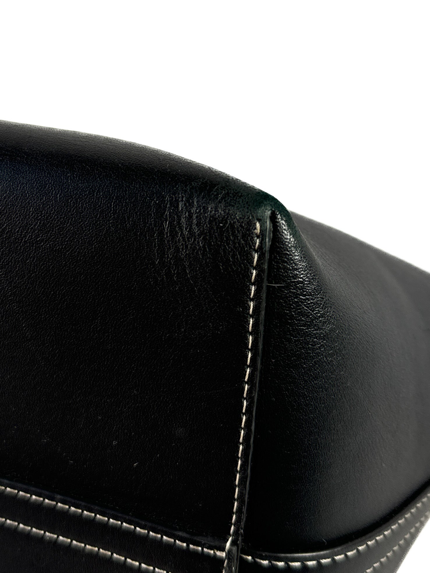 Burberry black small leather soft pocket tote **as is**