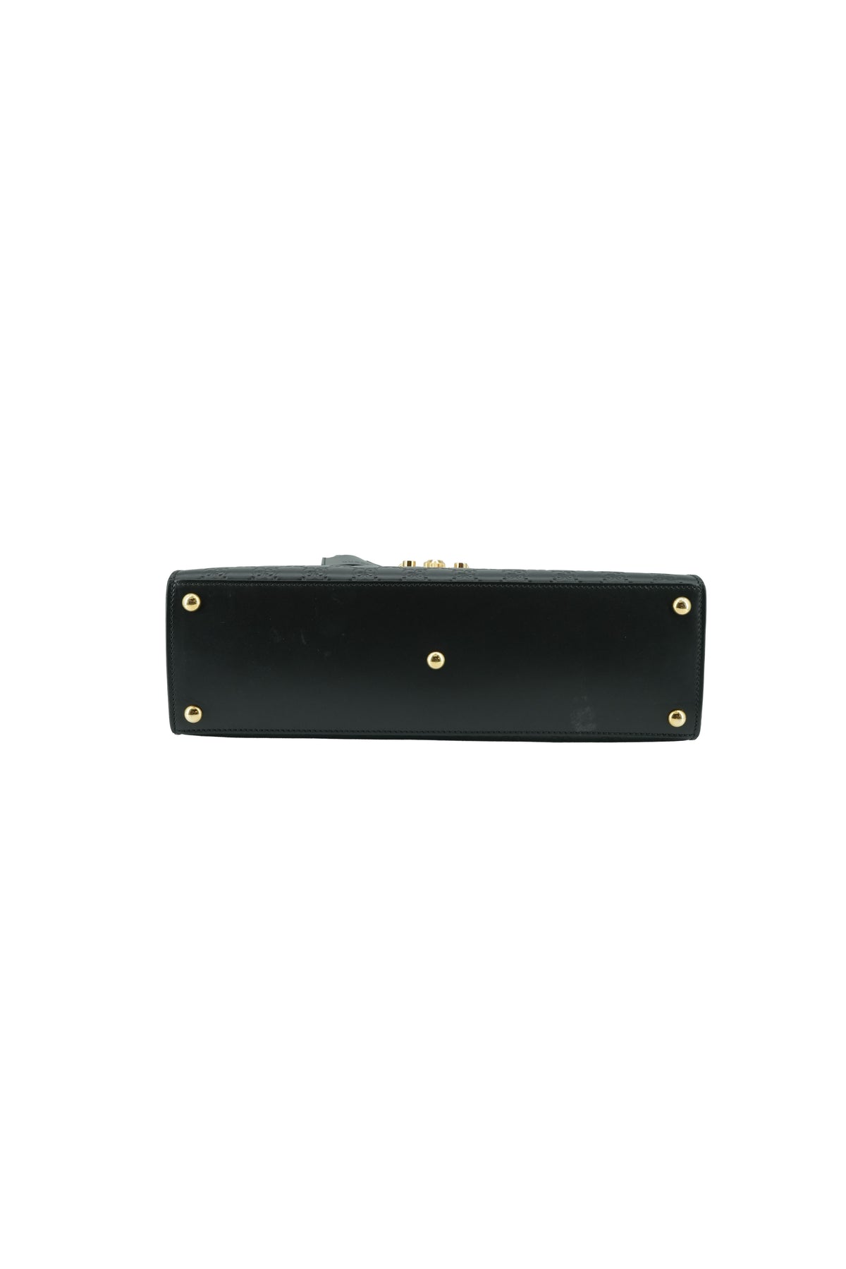 Gucci black GG padlock top handle bag 428208 520981