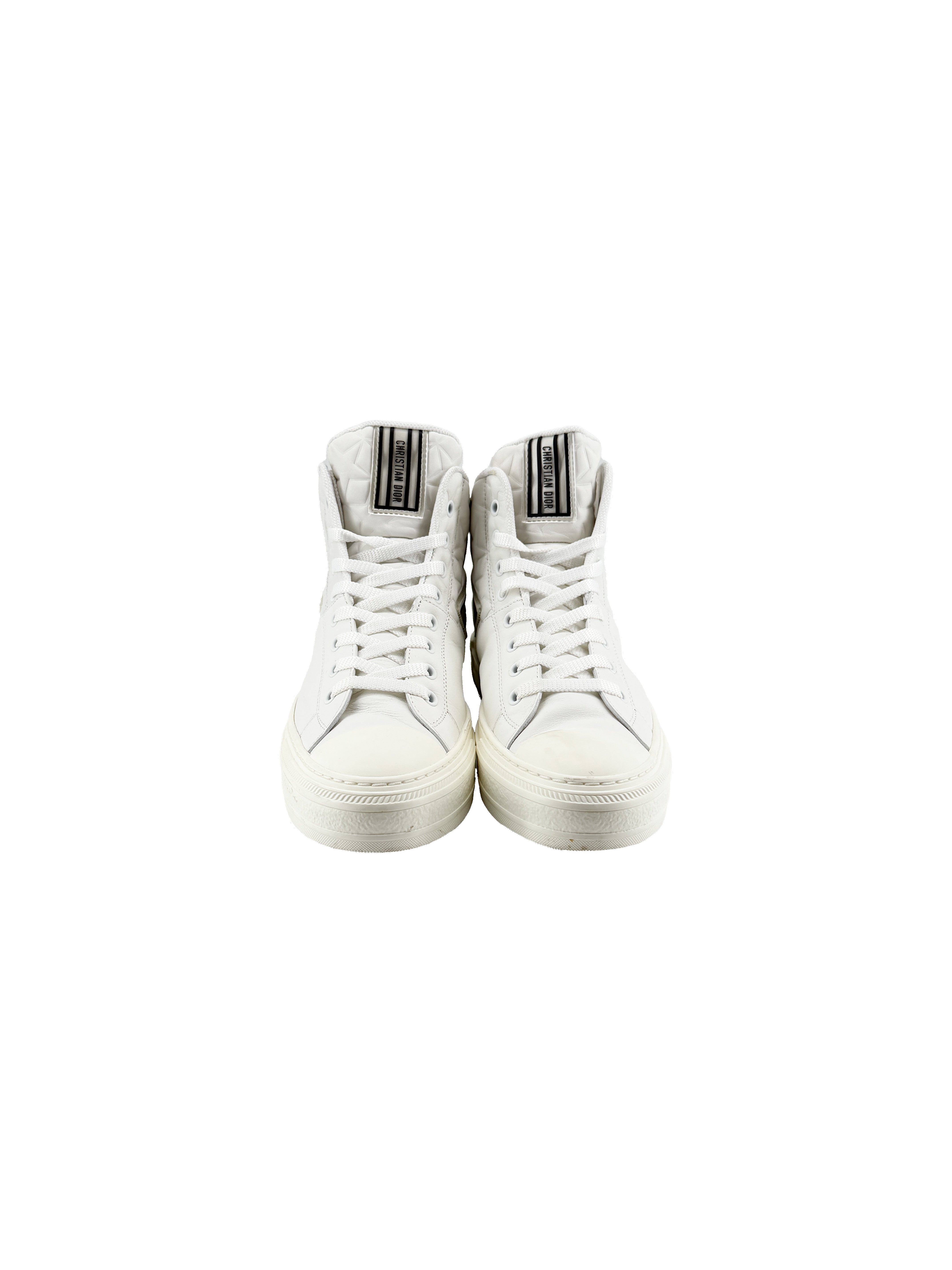 Christian Dior white Walk'N'Dior Star high top sneakers size 39 BOX